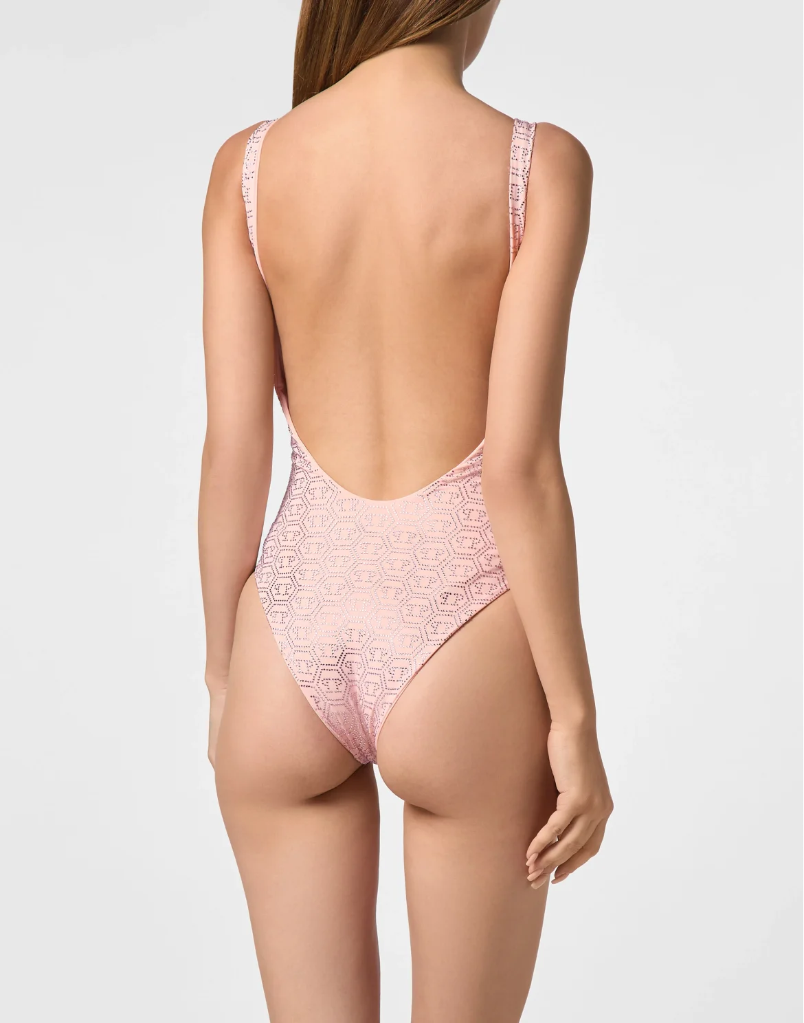 Strass Monokini Monogram, цвет: Розовый
