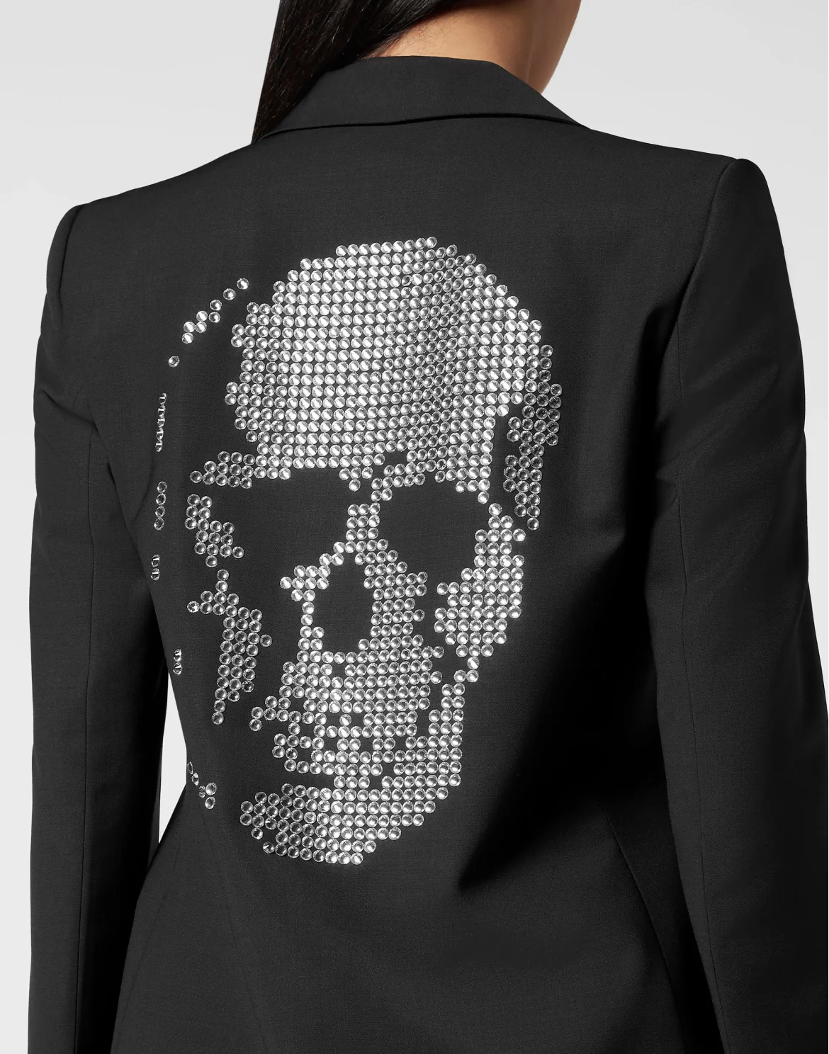 Wool Boxy Blazer Crystal Skull, цвет: Черный
