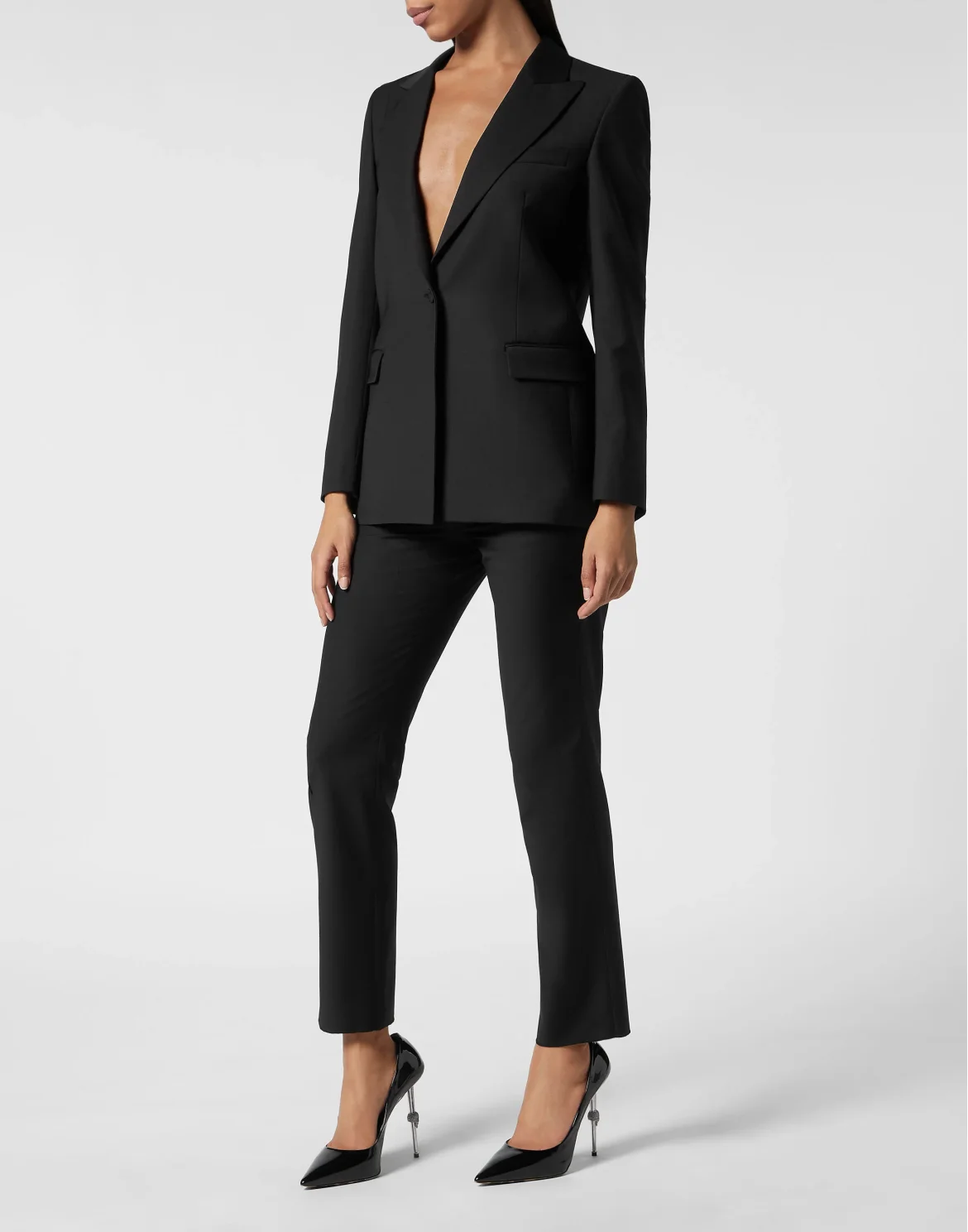 Wool Boxy Blazer Crystal Skull, цвет: Черный