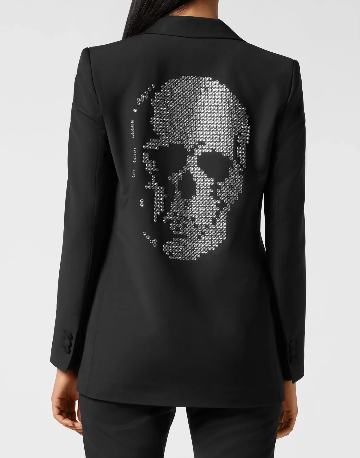 Wool Boxy Blazer Crystal Skull, цвет: Черный