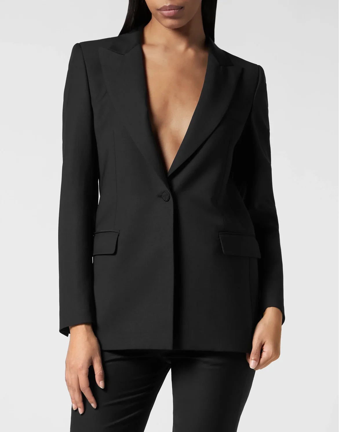 Wool Boxy Blazer Crystal Skull, цвет: Черный