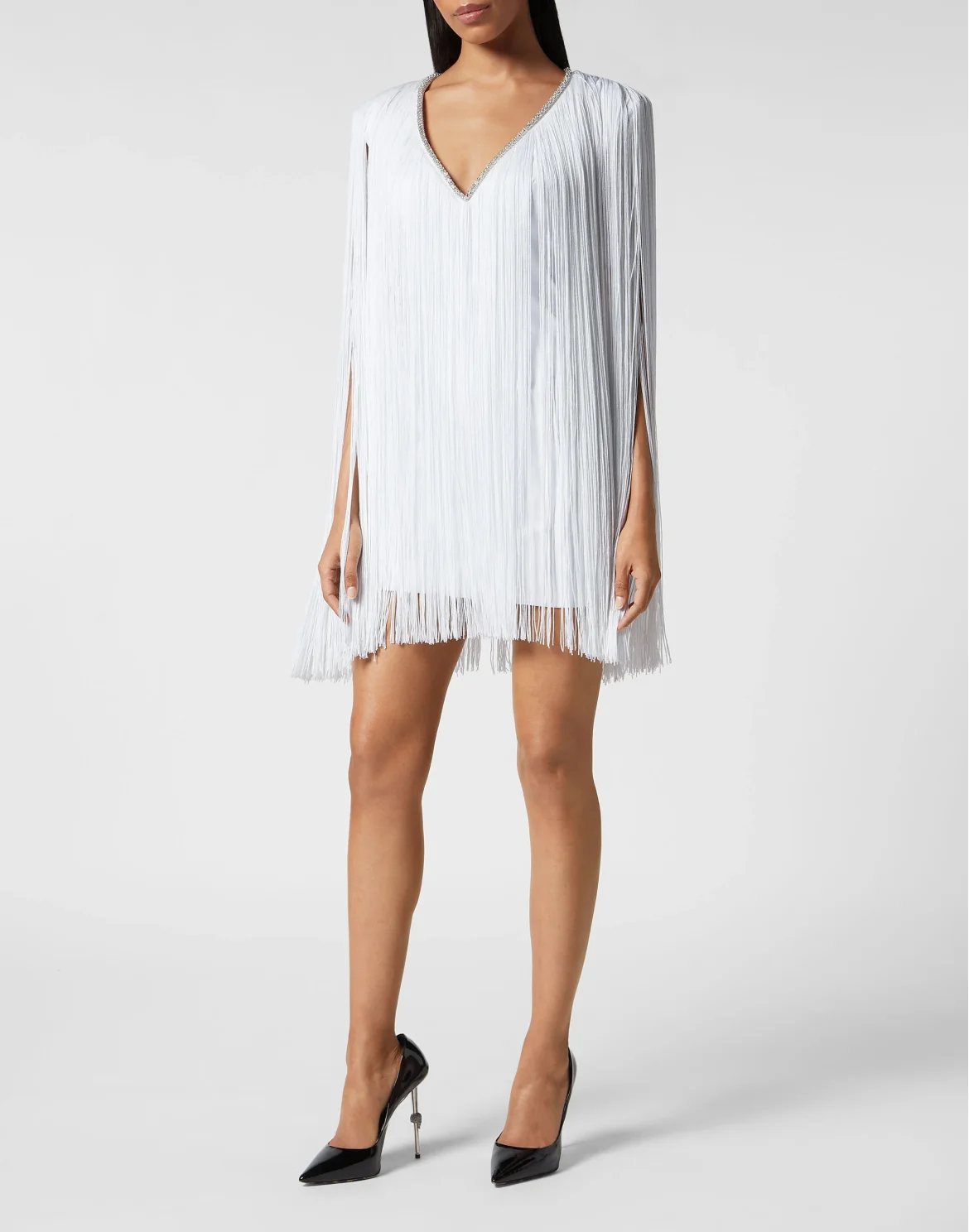 Fringe Mini Dress, цвет: Белый