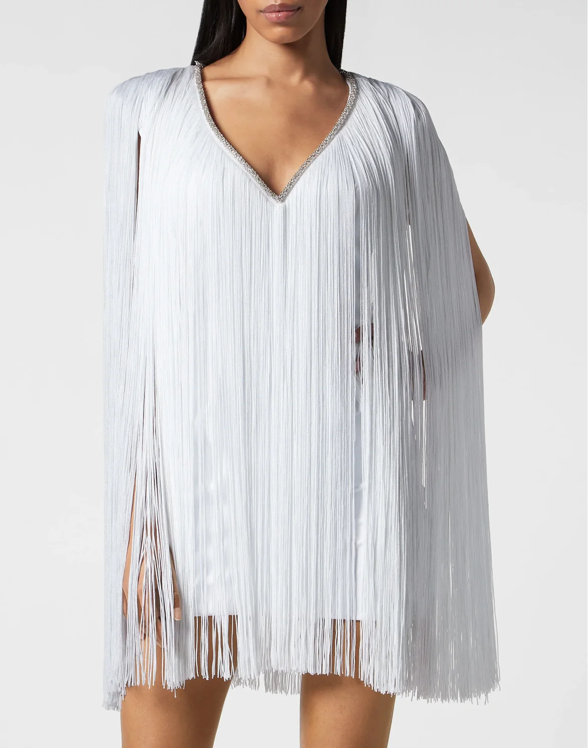 Fringe Mini Dress, цвет: Белый