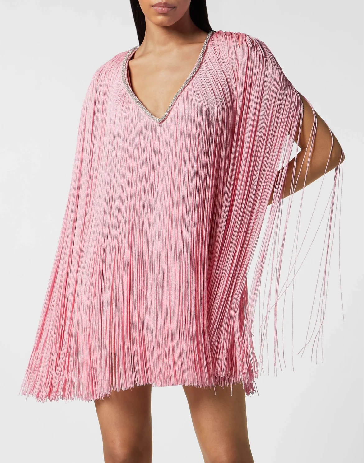 Fringe Mini Dress, цвет: Розовый