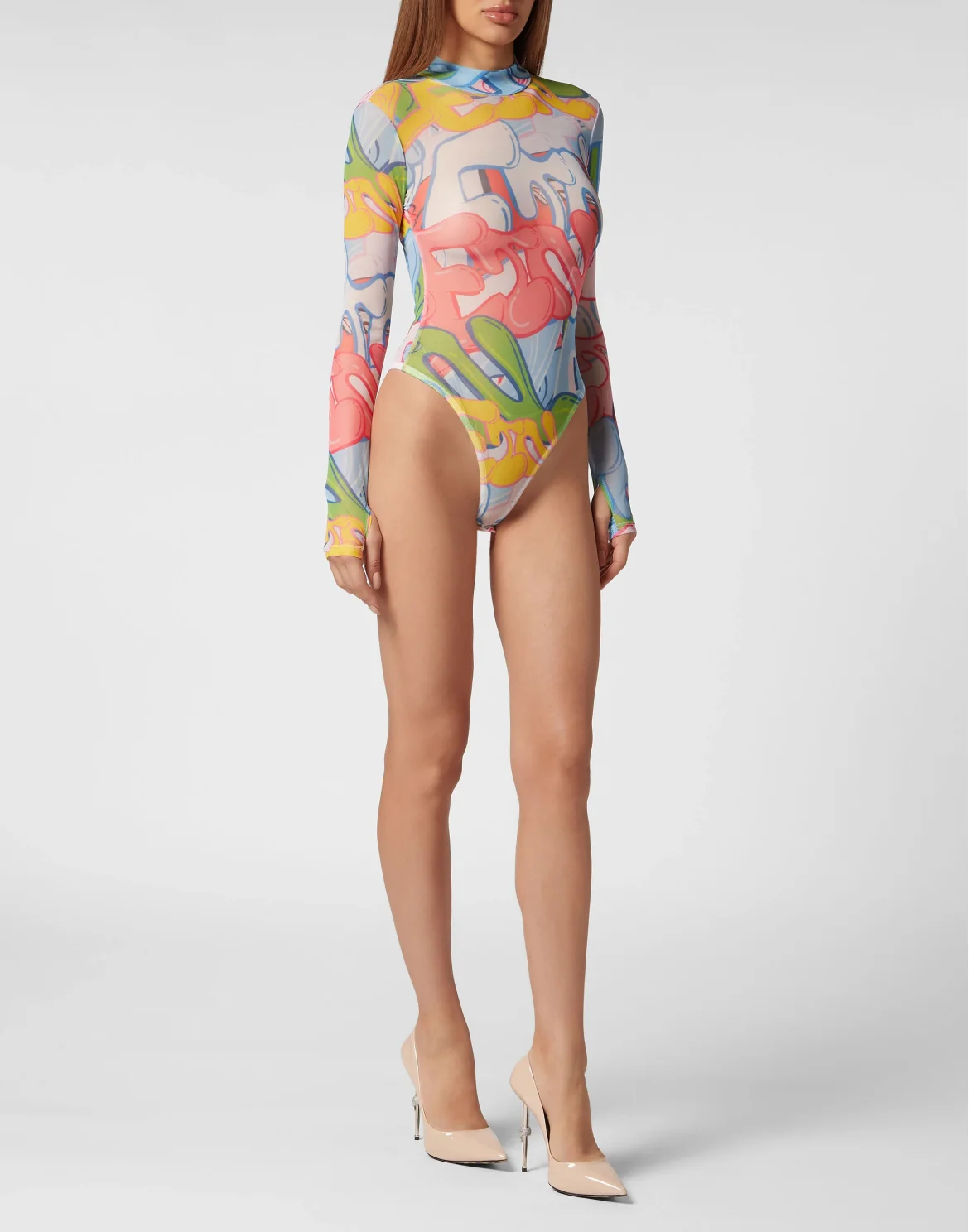 Tulle Body LS Bombing Graffiti, цвет: Мультиколор