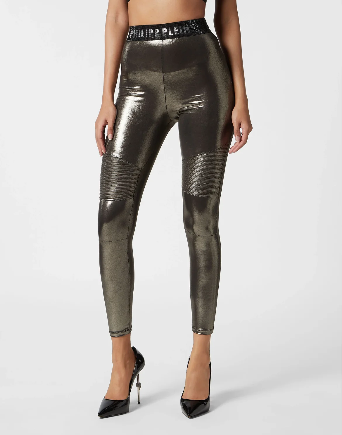 Lamé Lycra Leggings, цвет: Золотой