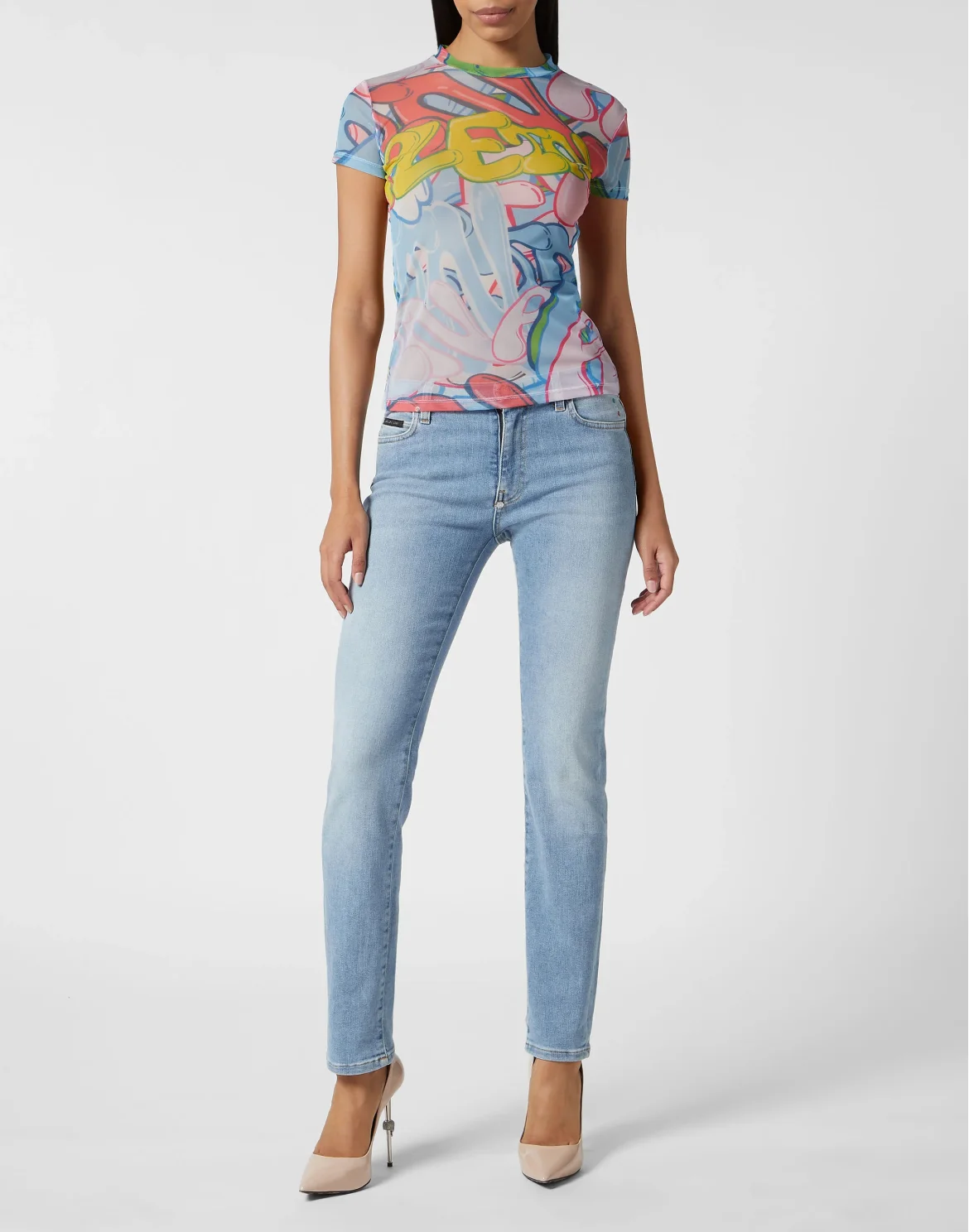 Tulle  T-Shirt Sexy Pure Bombing Graffiti, цвет: Мультиколор