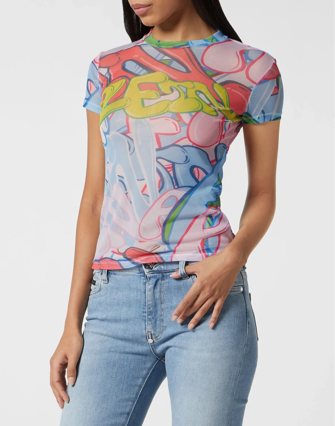 Tulle  T-Shirt Sexy Pure Bombing Graffiti, цвет: Мультиколор