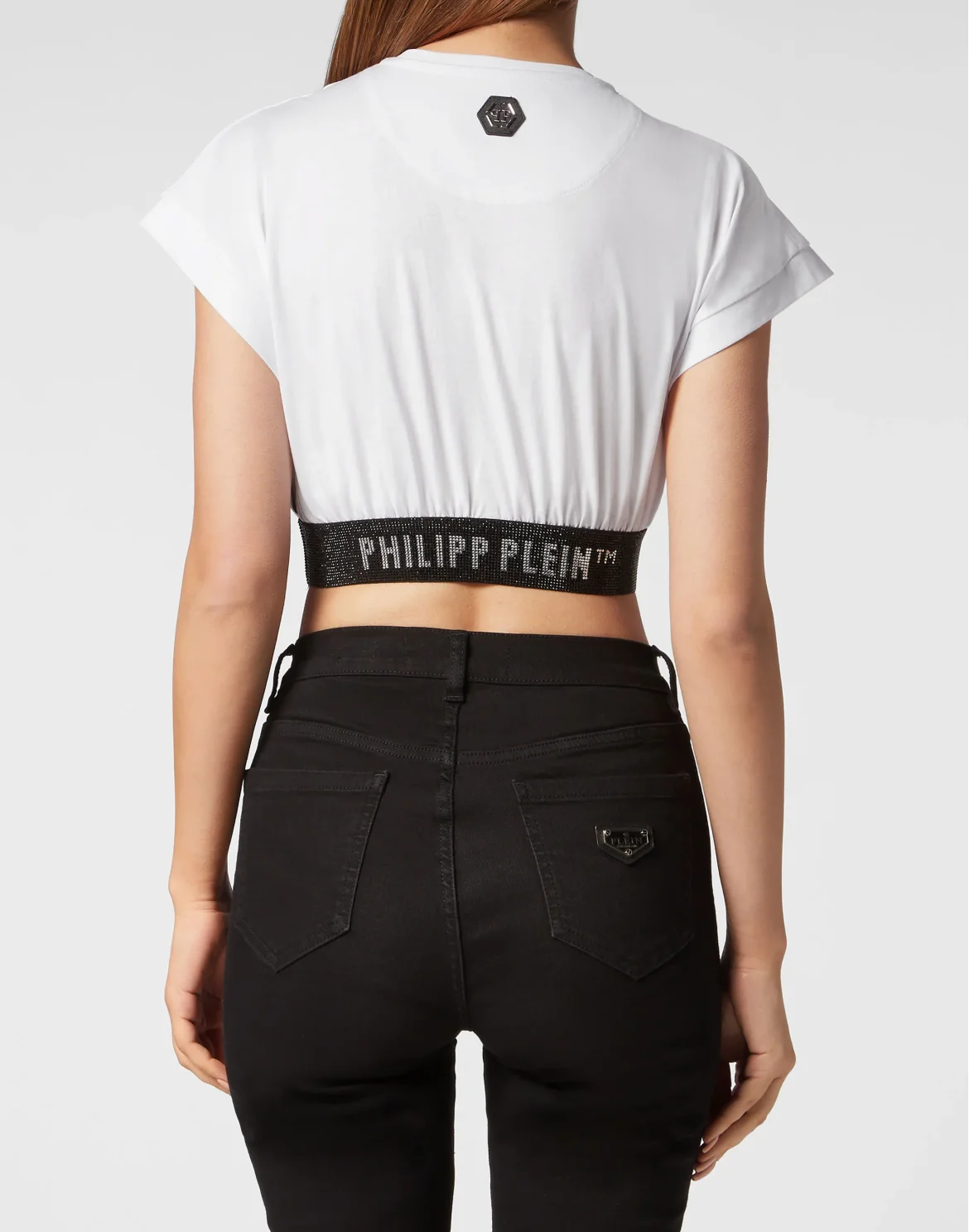 Cropped Top with Crystals Philipp Plein TM, цвет: Белый