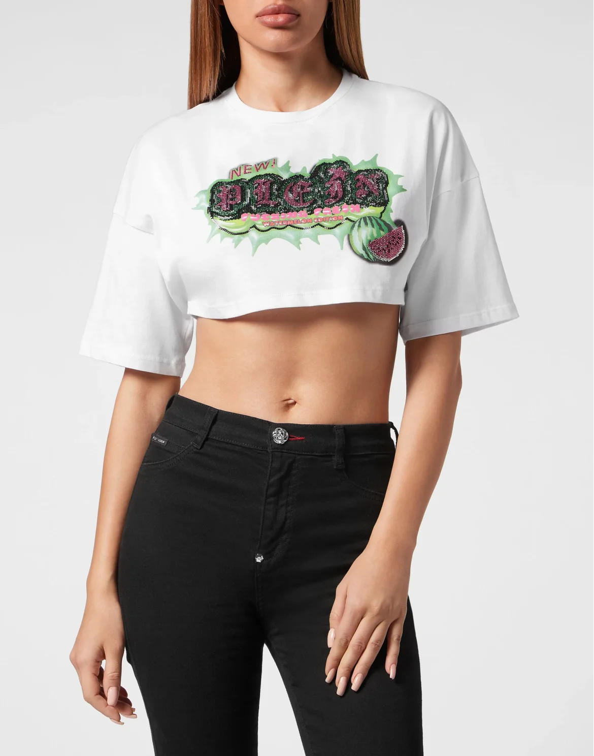 Cropped T-shirt Tutti Frutti, цвет: Белый