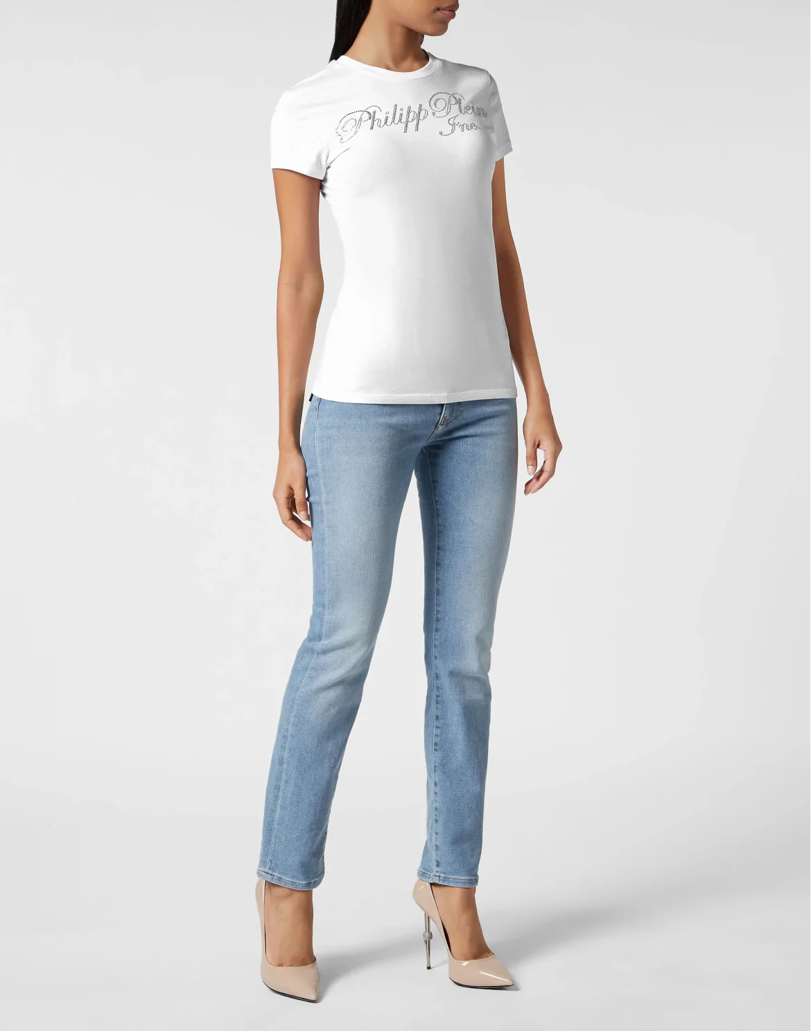 Sexy Pure T-shirt with crystals Philipp Plein TM, цвет: Белый