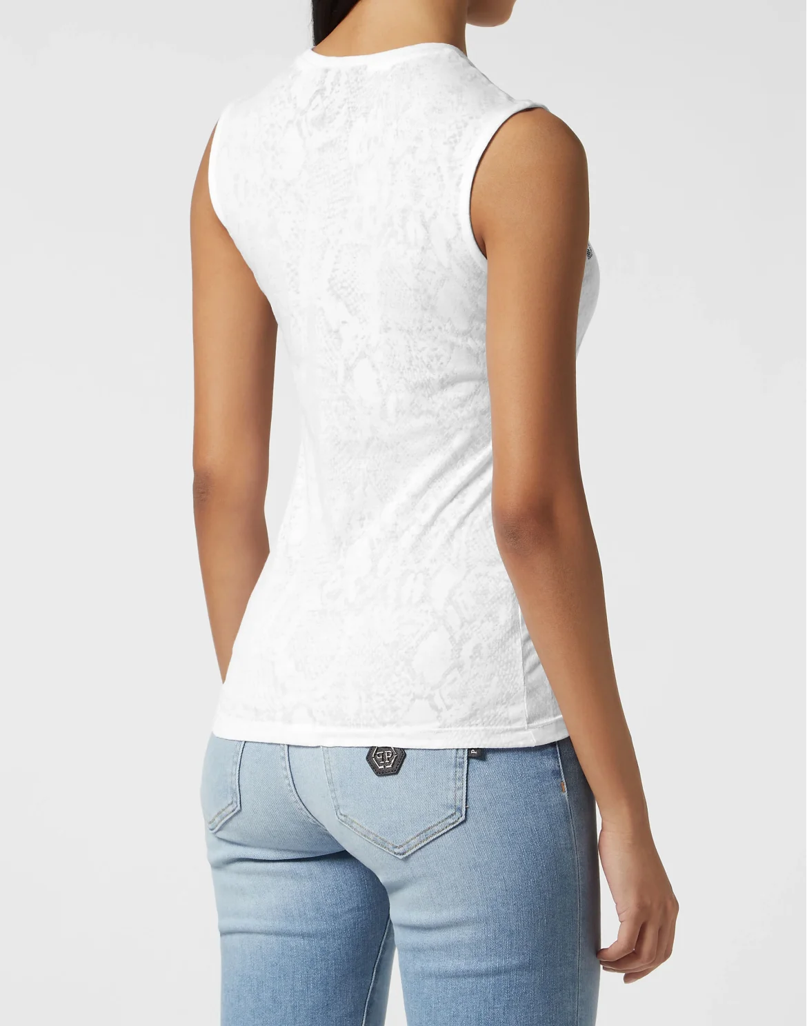 Tank Top with crystals Lace, цвет: Белый