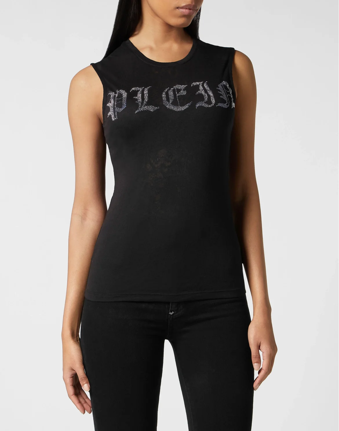 Tank Top with crystals Lace, цвет: Черный