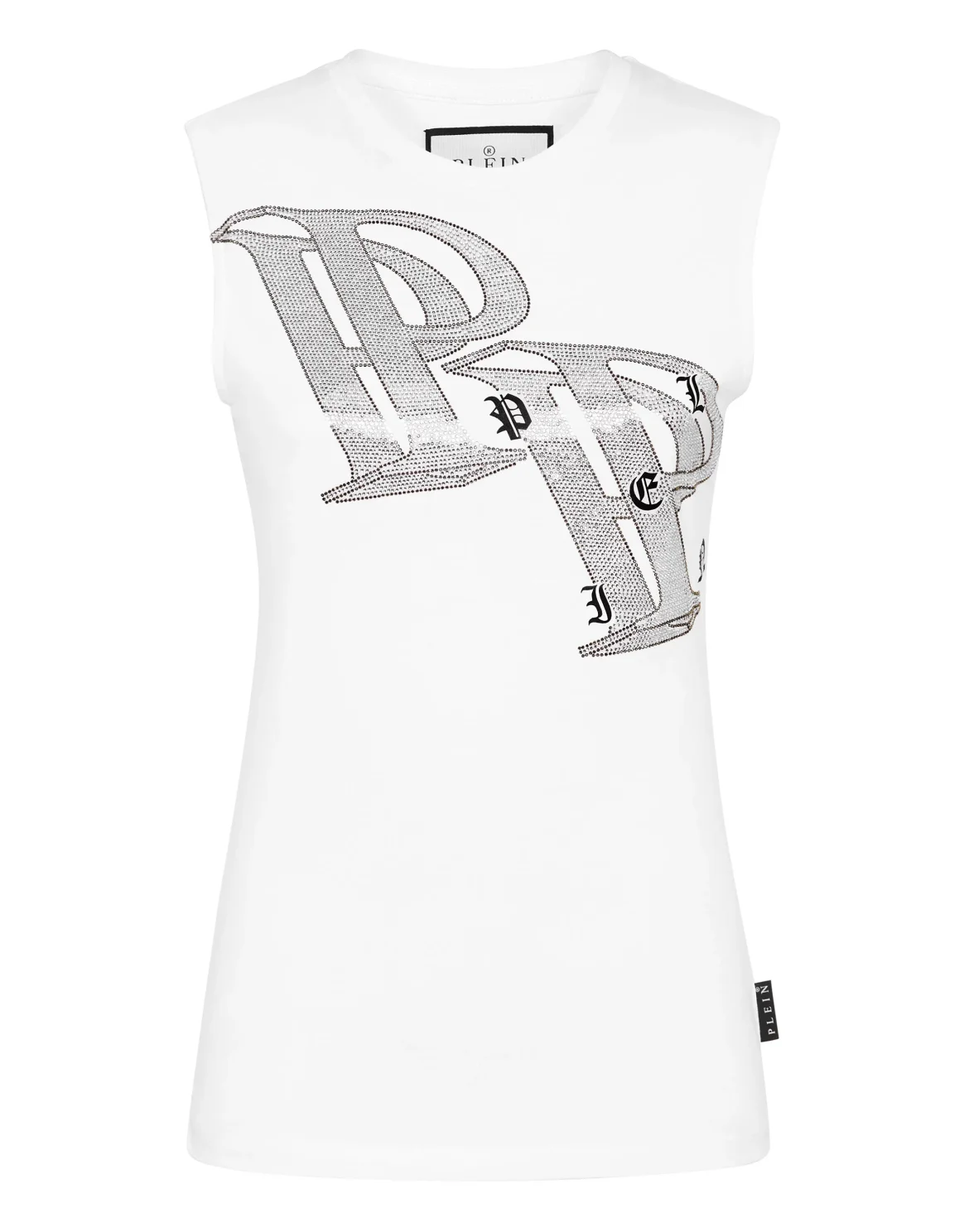 Full Strass Tank Top Wire Frame, цвет: Белый