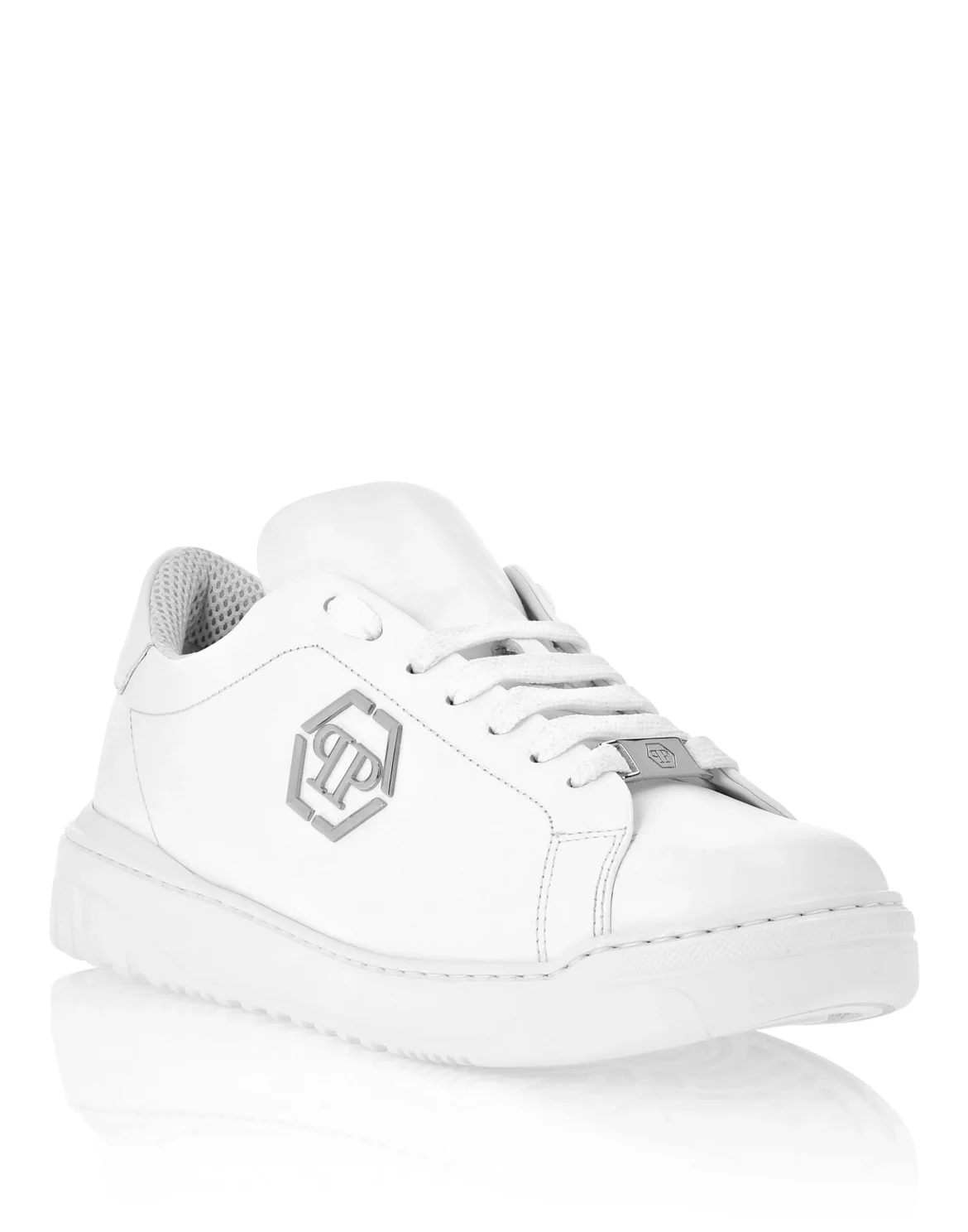 Leather Lo-Top Sneakers Skull&Bones, цвет: Белый