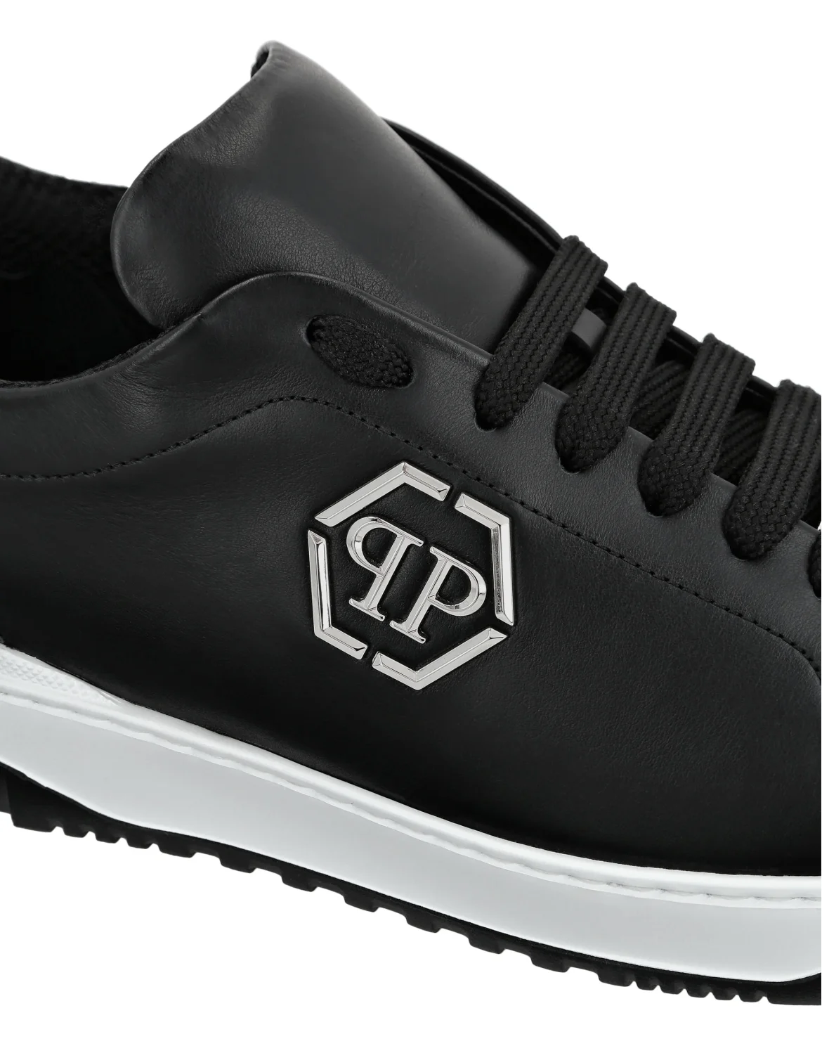 Leather Lo-Top Sneakers Skull&Bones, цвет: Черный