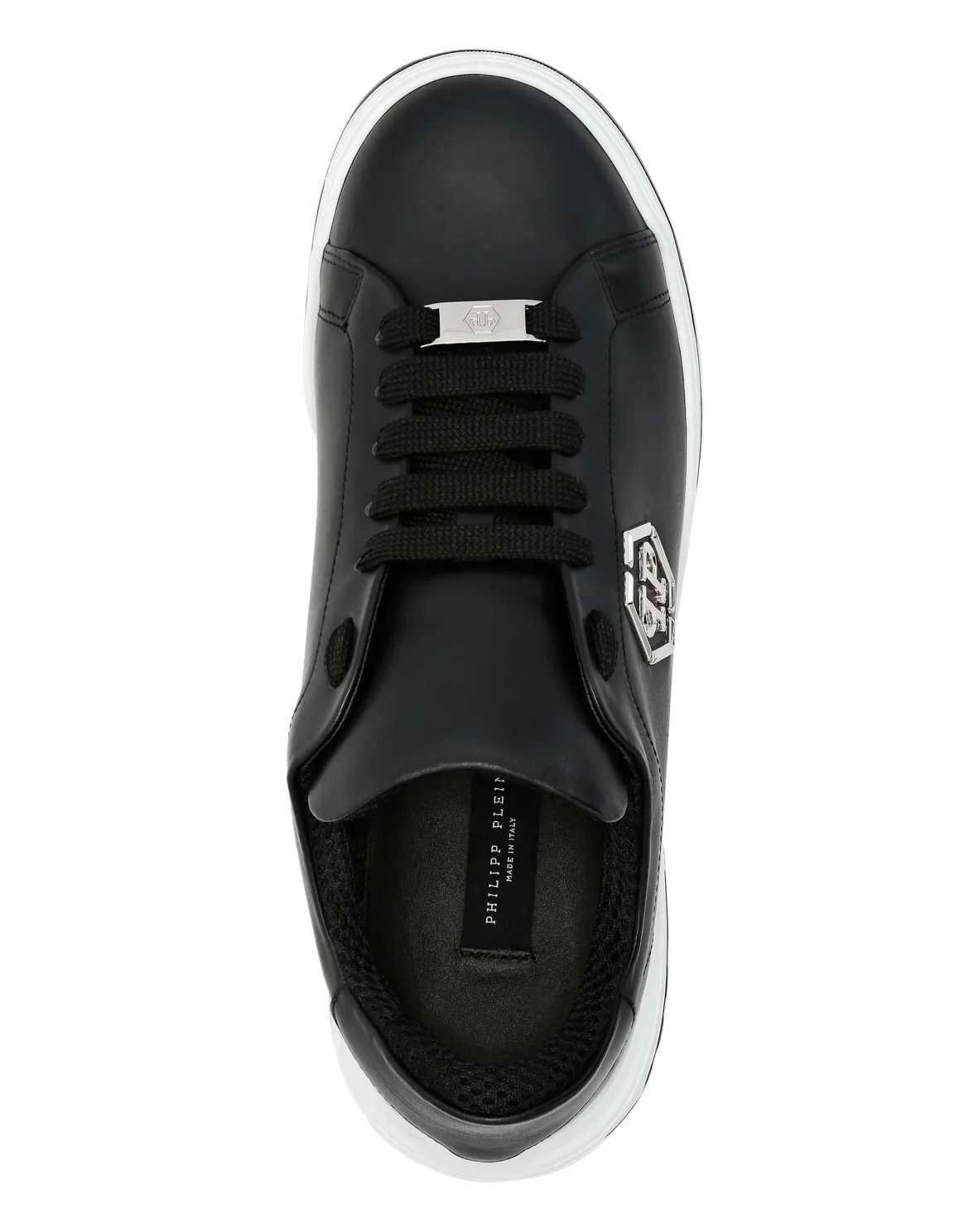 Leather Lo-Top Sneakers Skull&Bones, цвет: Черный