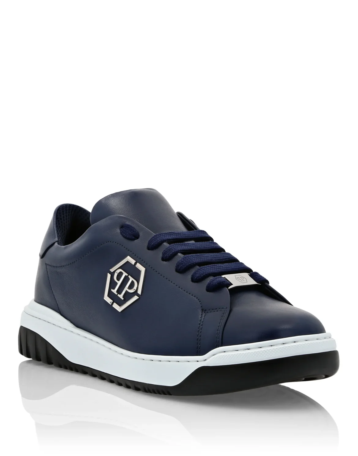 Leather Lo-Top Sneakers Skull&Bones, цвет: Синий