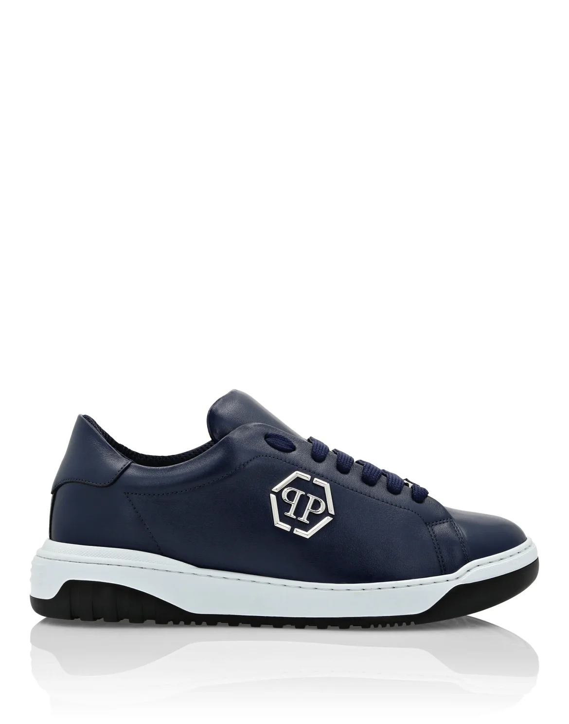 Leather Lo-Top Sneakers Skull&Bones, цвет: Синий
