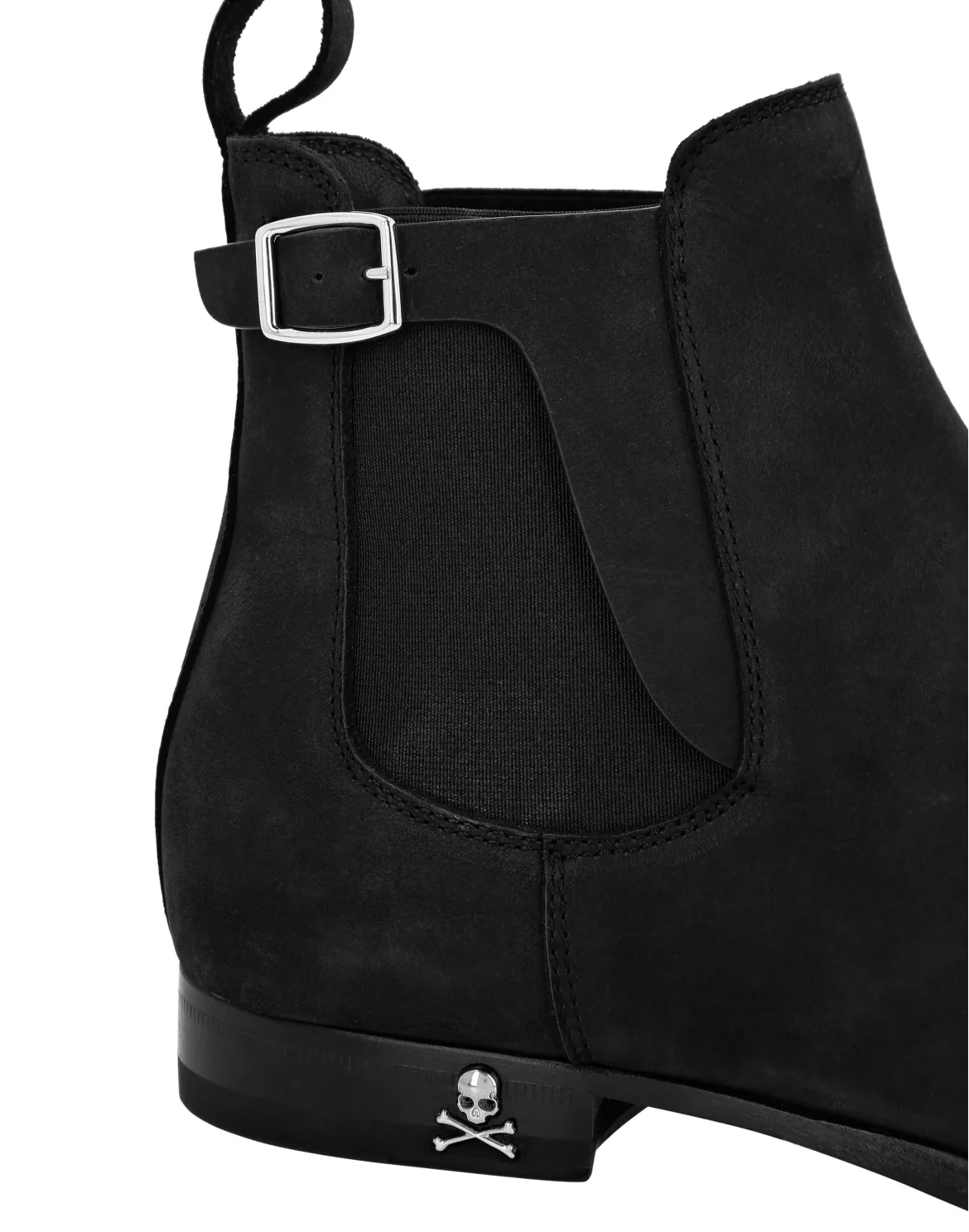 Nabuk Mid Flat Boots, цвет: Черный