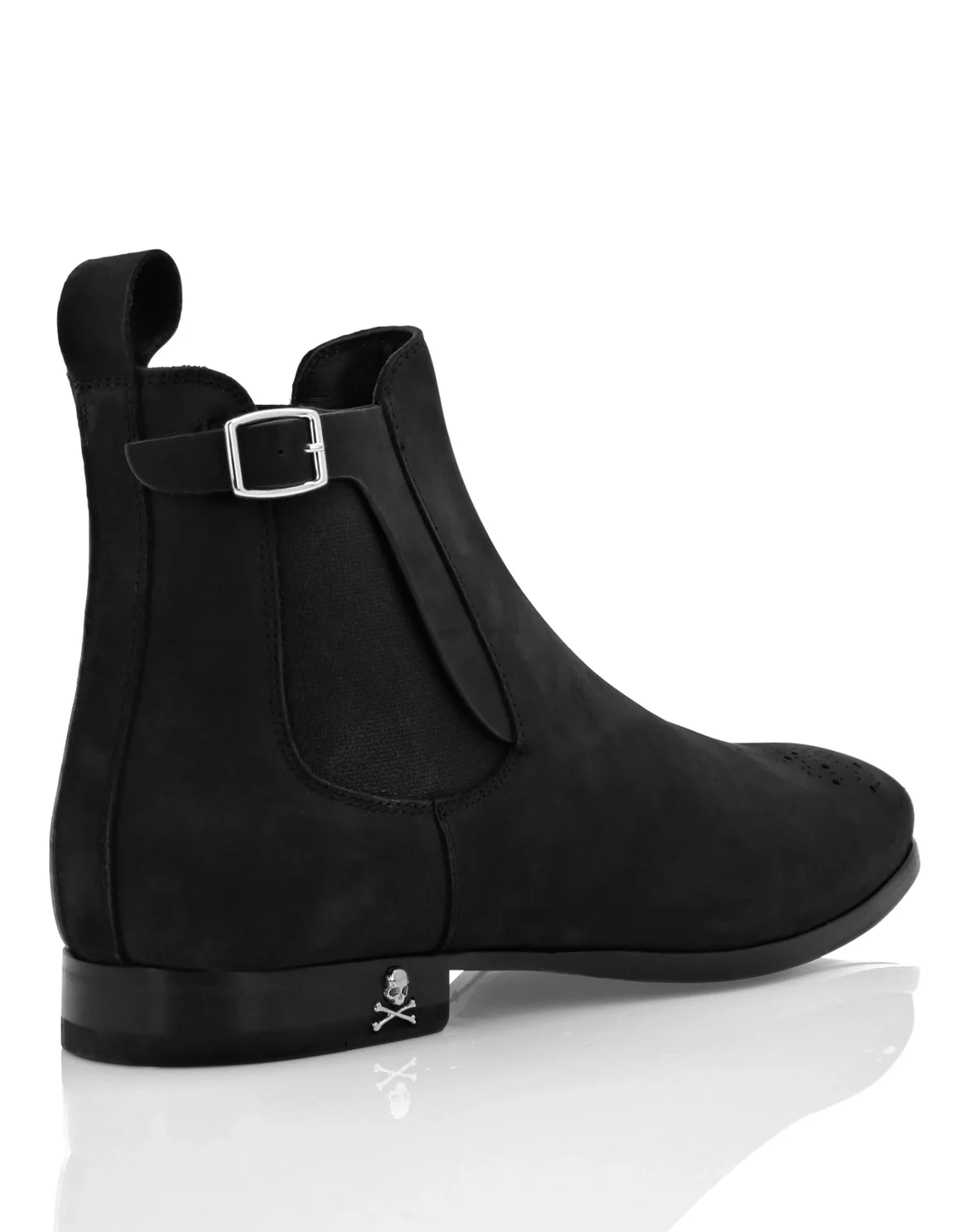 Nabuk Mid Flat Boots, цвет: Черный