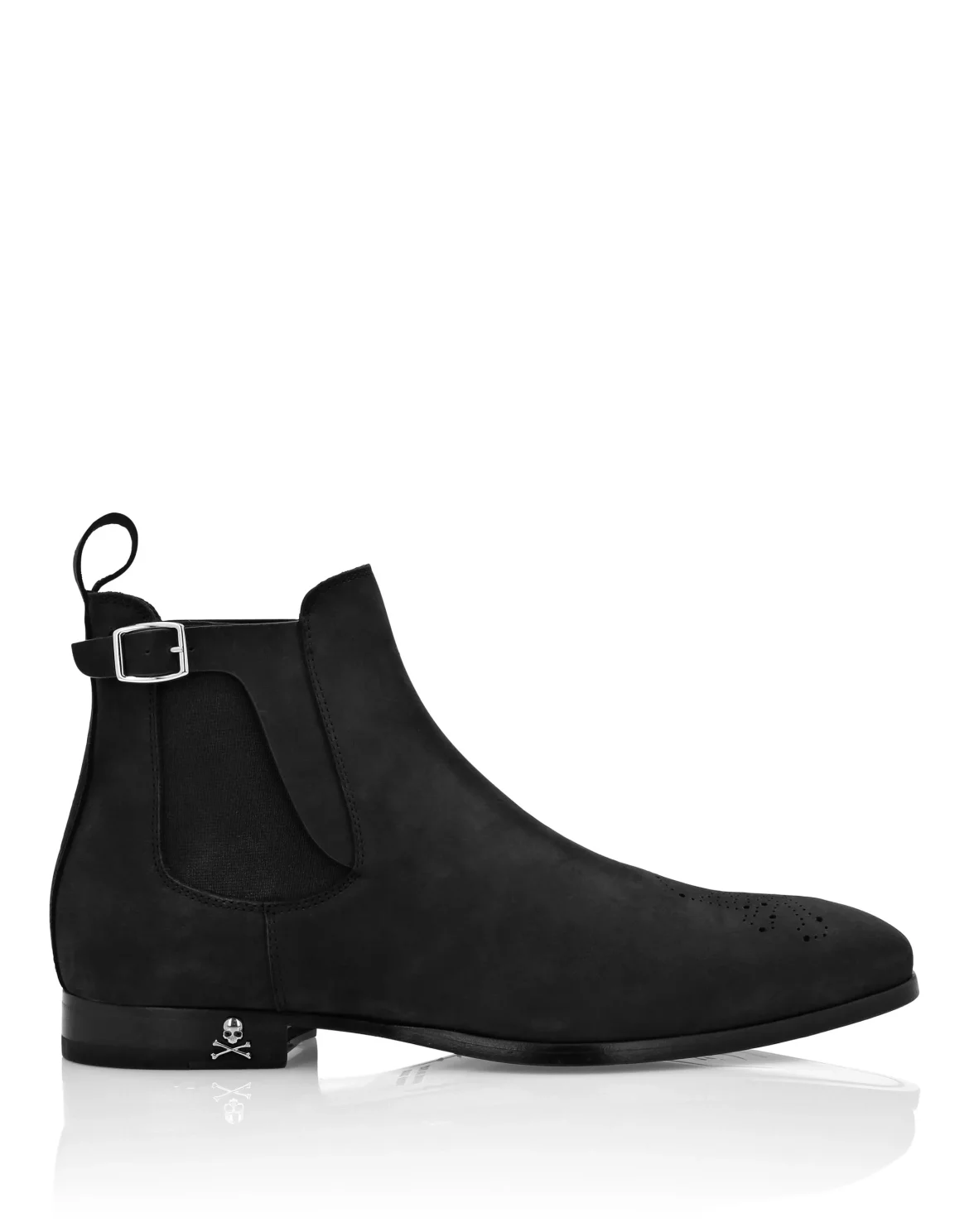Nabuk Mid Flat Boots, цвет: Черный