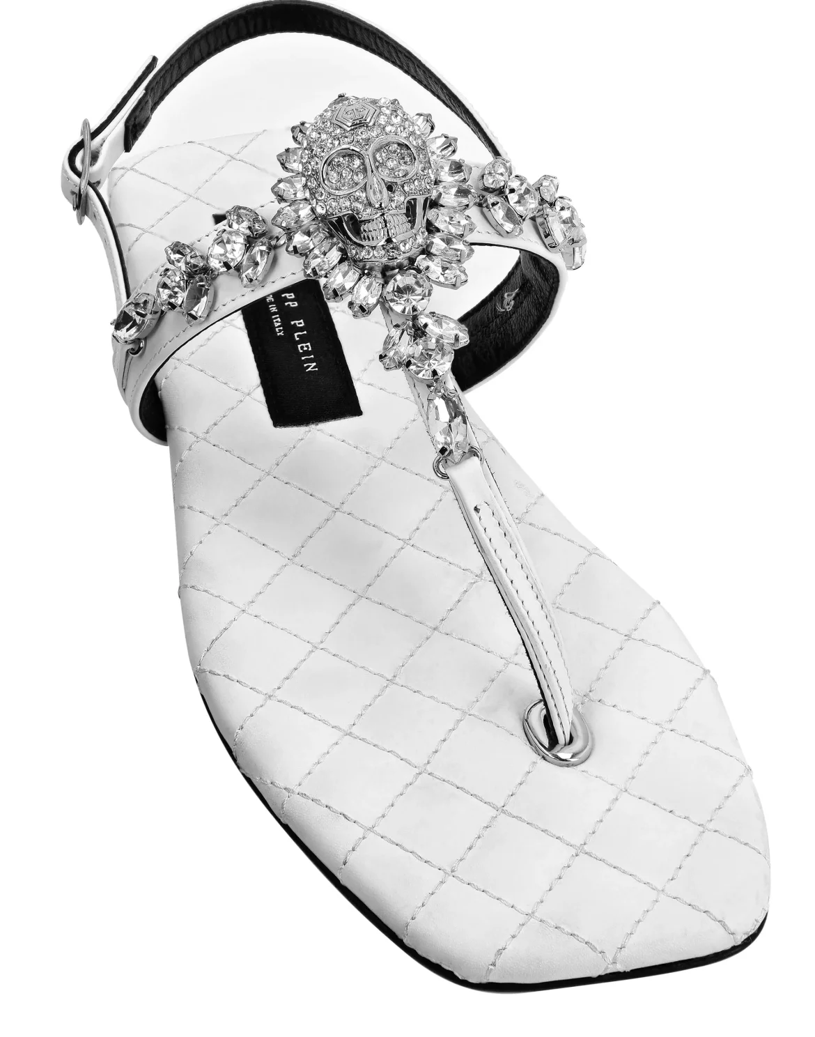 Flat Nappa Sandals Crystal, цвет: Белый