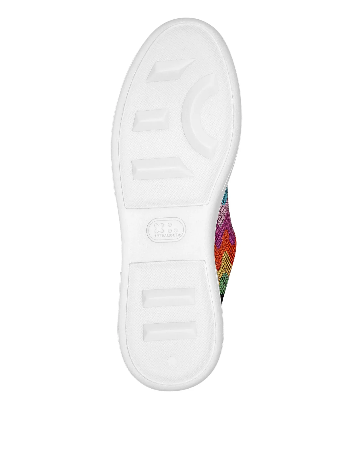 Suede Lo-Top Sneakers with Crystals Waves Rainbow, цвет: Мультиколор