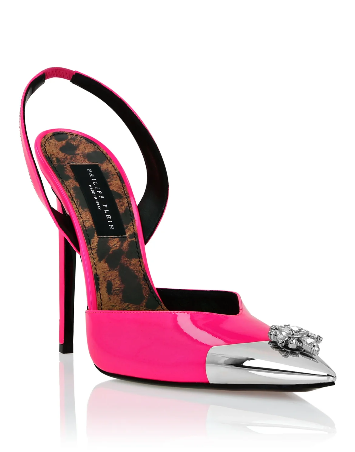 Patent Leather Sling-backPumps Brooches, цвет: Розовый