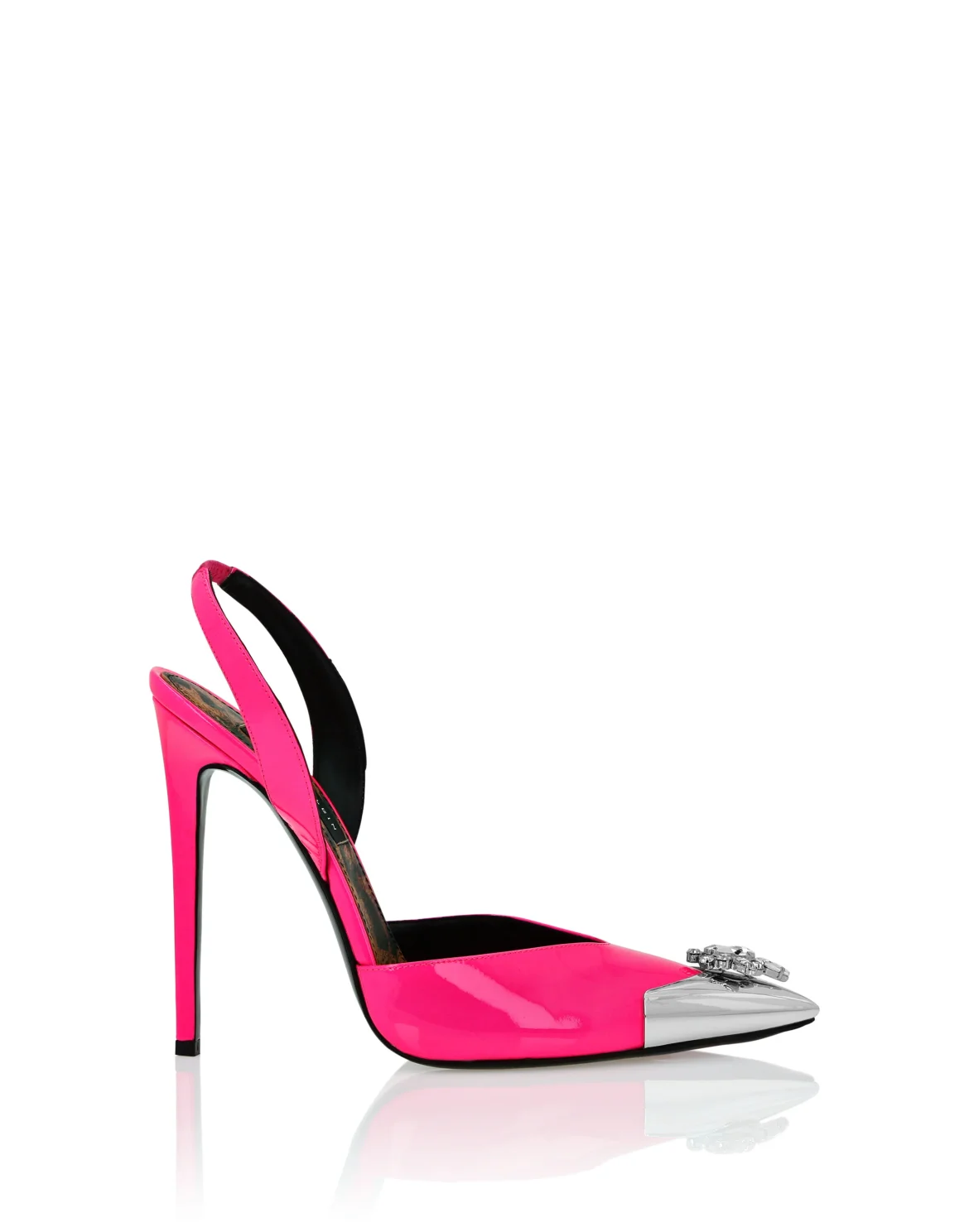 Patent Leather Sling-backPumps Brooches, цвет: Розовый
