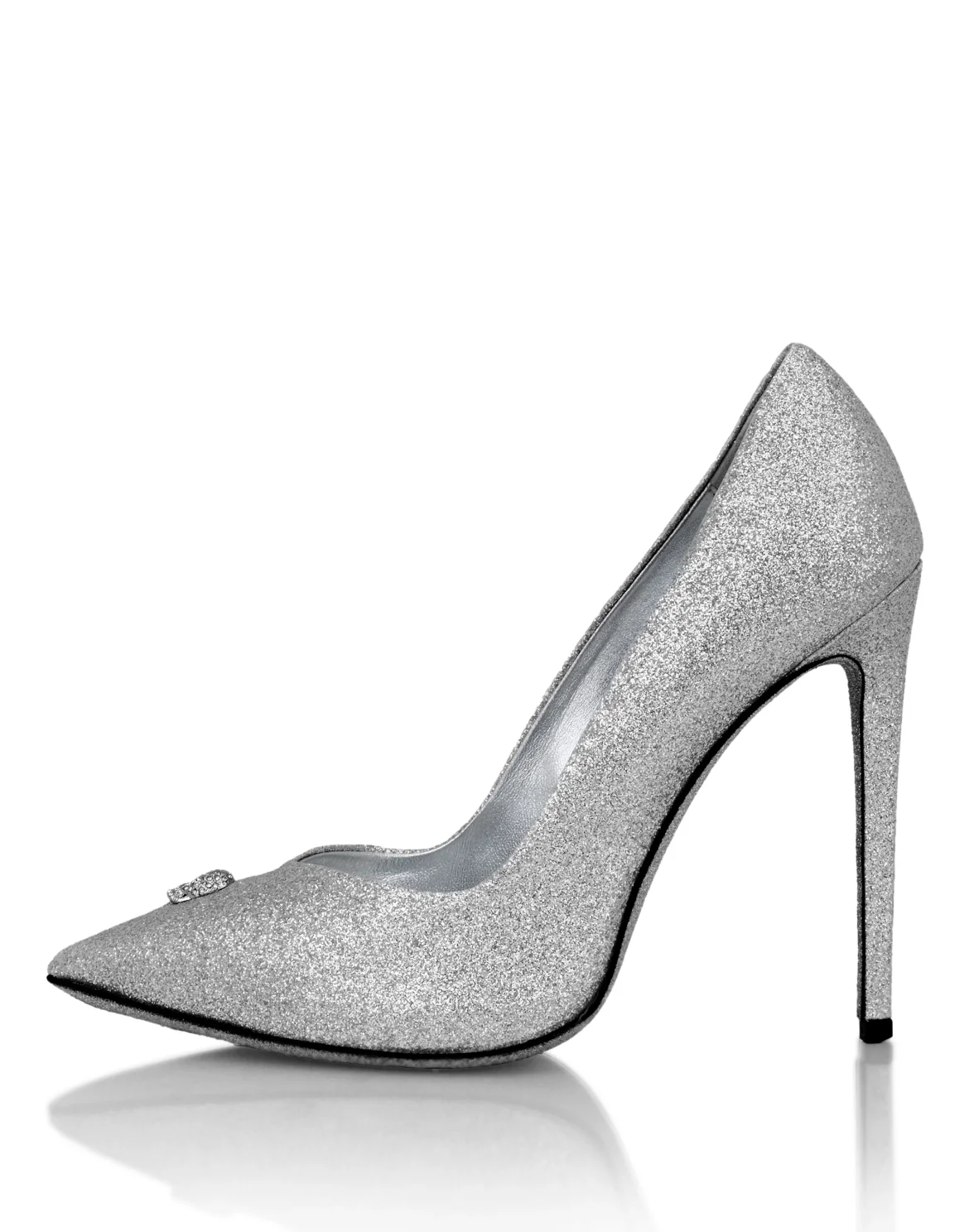 Glitter Decollete Pumps, цвет: Серебристый