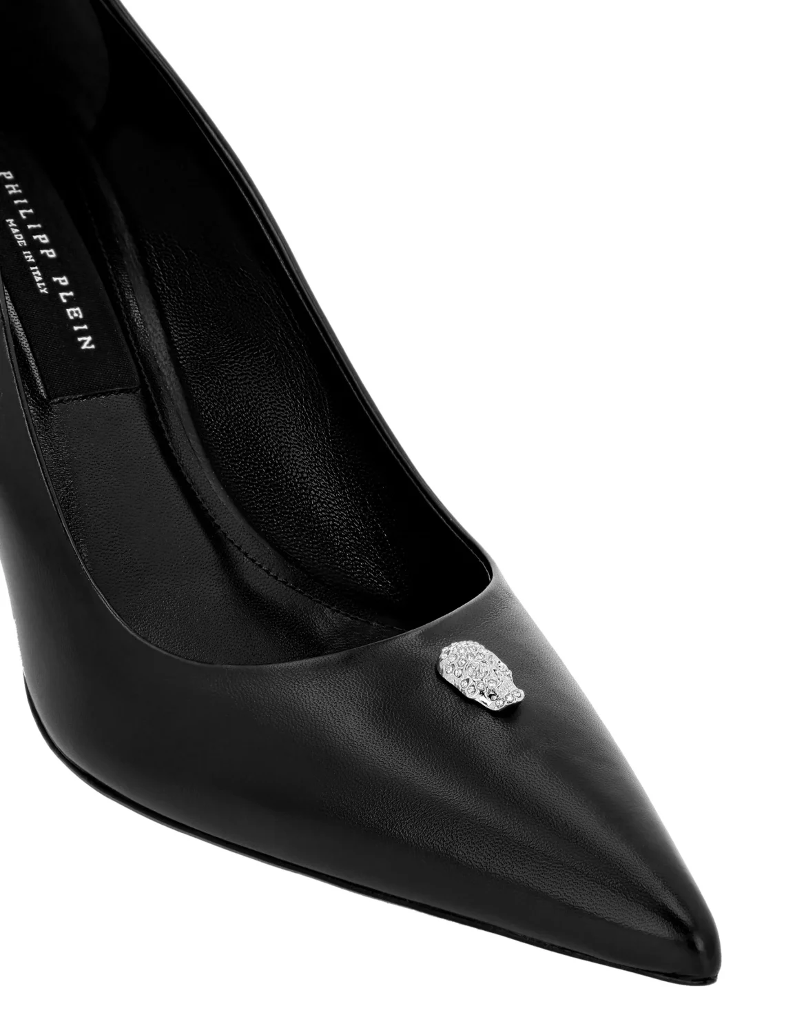 Nappa Leather Decollete Mid Heels Skull strass, цвет: Черный
