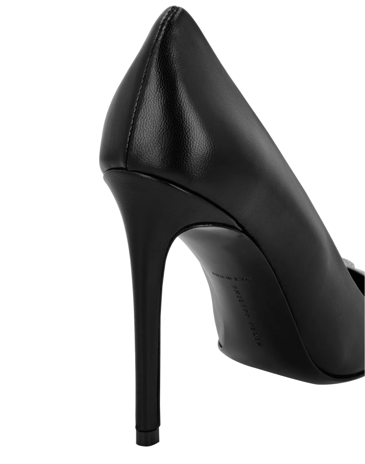 Nappa Leather Decollete Hi-Heels Skull strass, цвет: Черный
