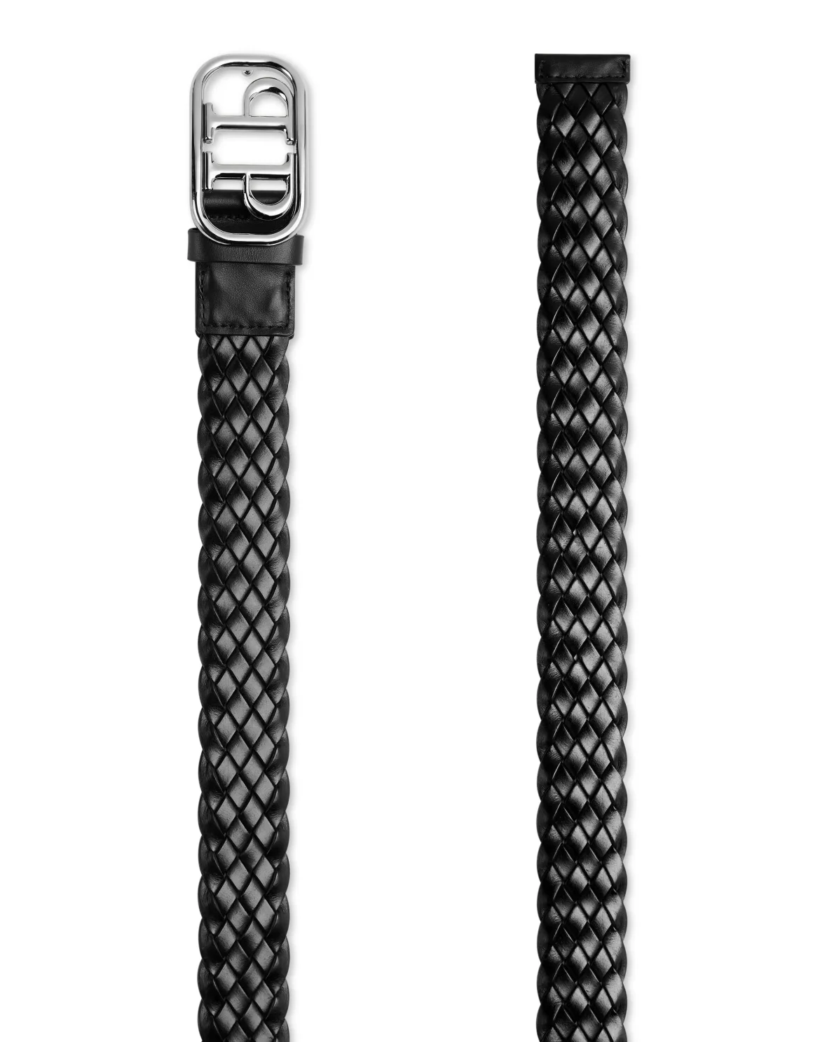 Leather Belt Crocco Print Philipp Plein TM, цвет: Черный
