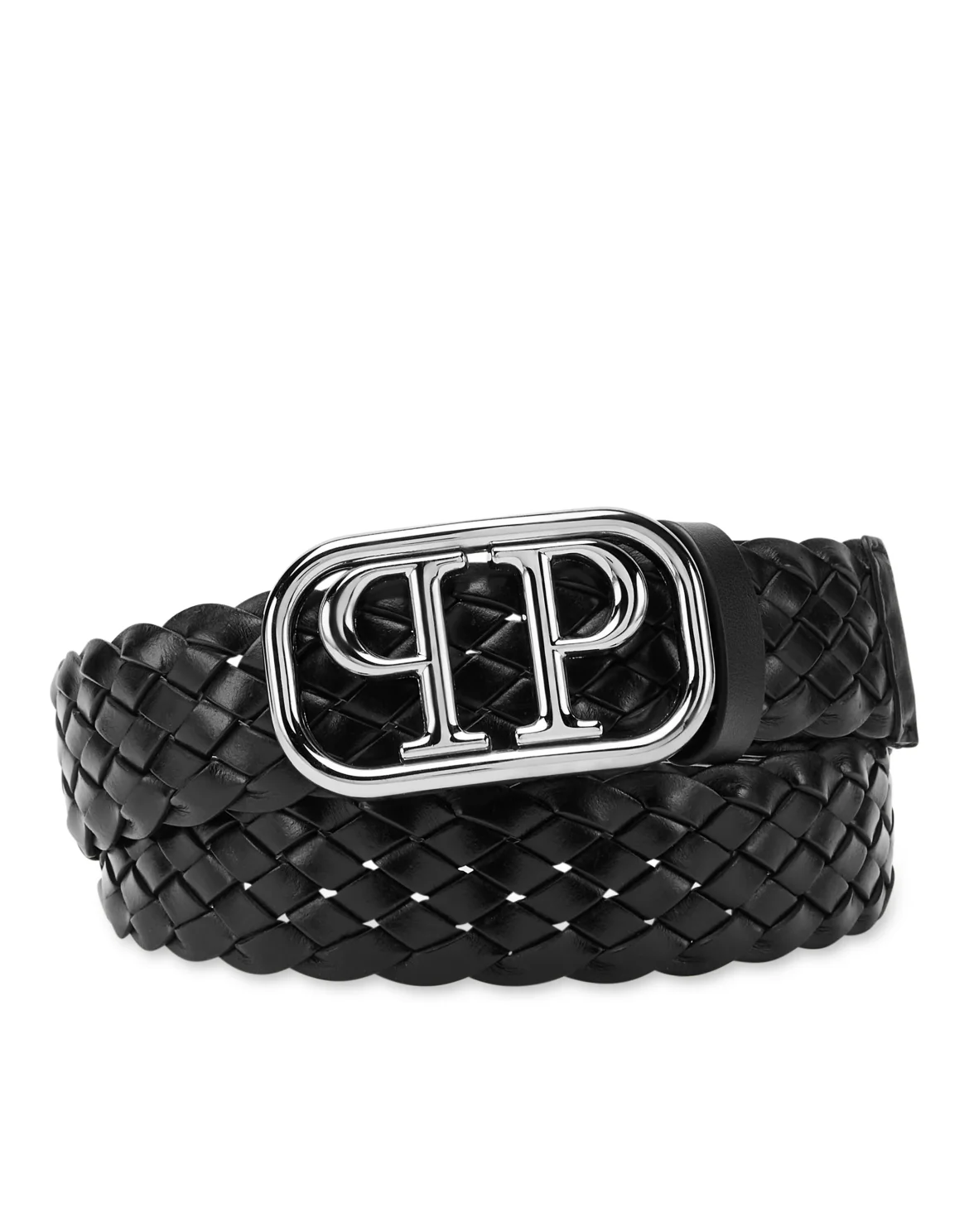 Leather Belt Crocco Print Philipp Plein TM, цвет: Черный