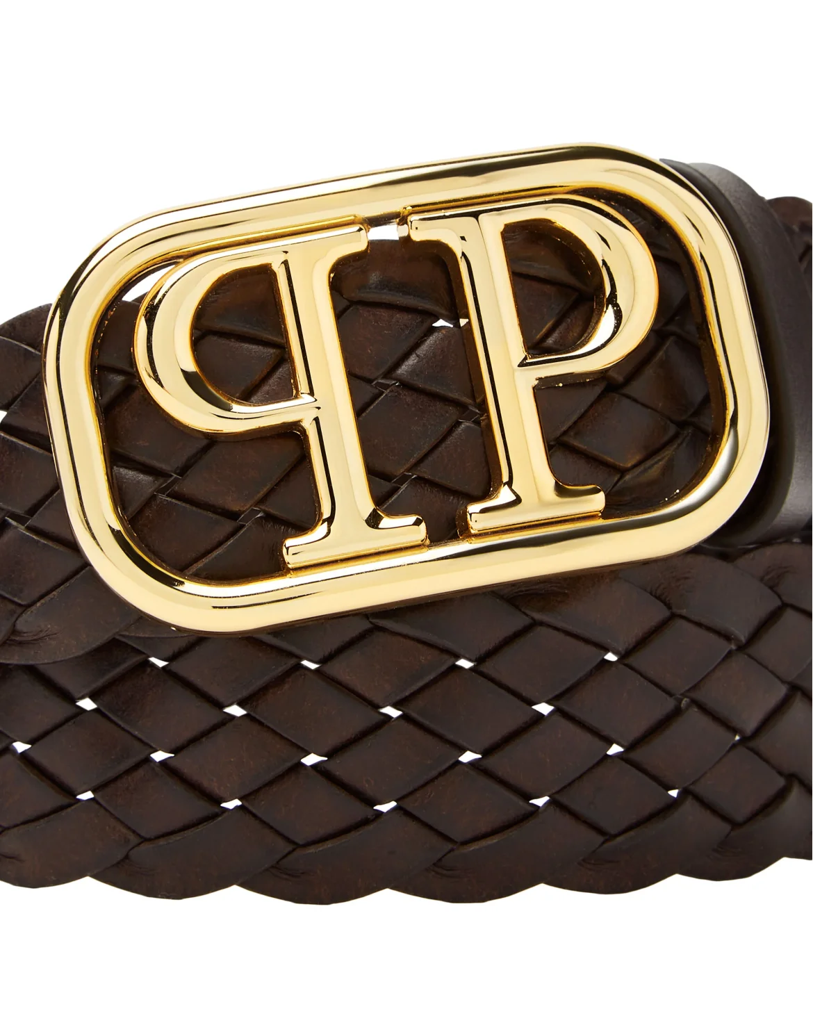 Leather Belt Crocco Print Philipp Plein TM, цвет: Коричневый