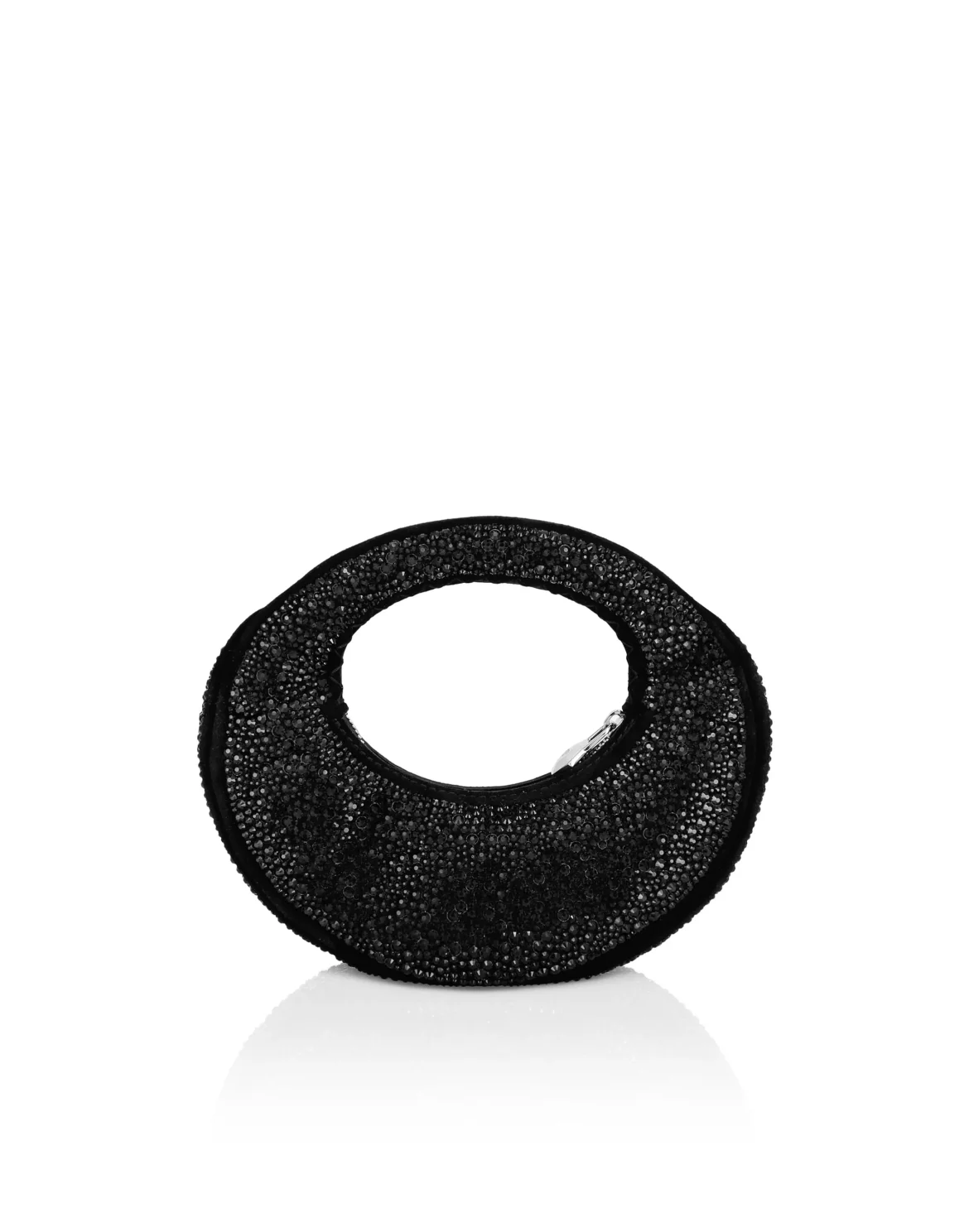Suede Mini Handle Bag Strass, цвет: Черный