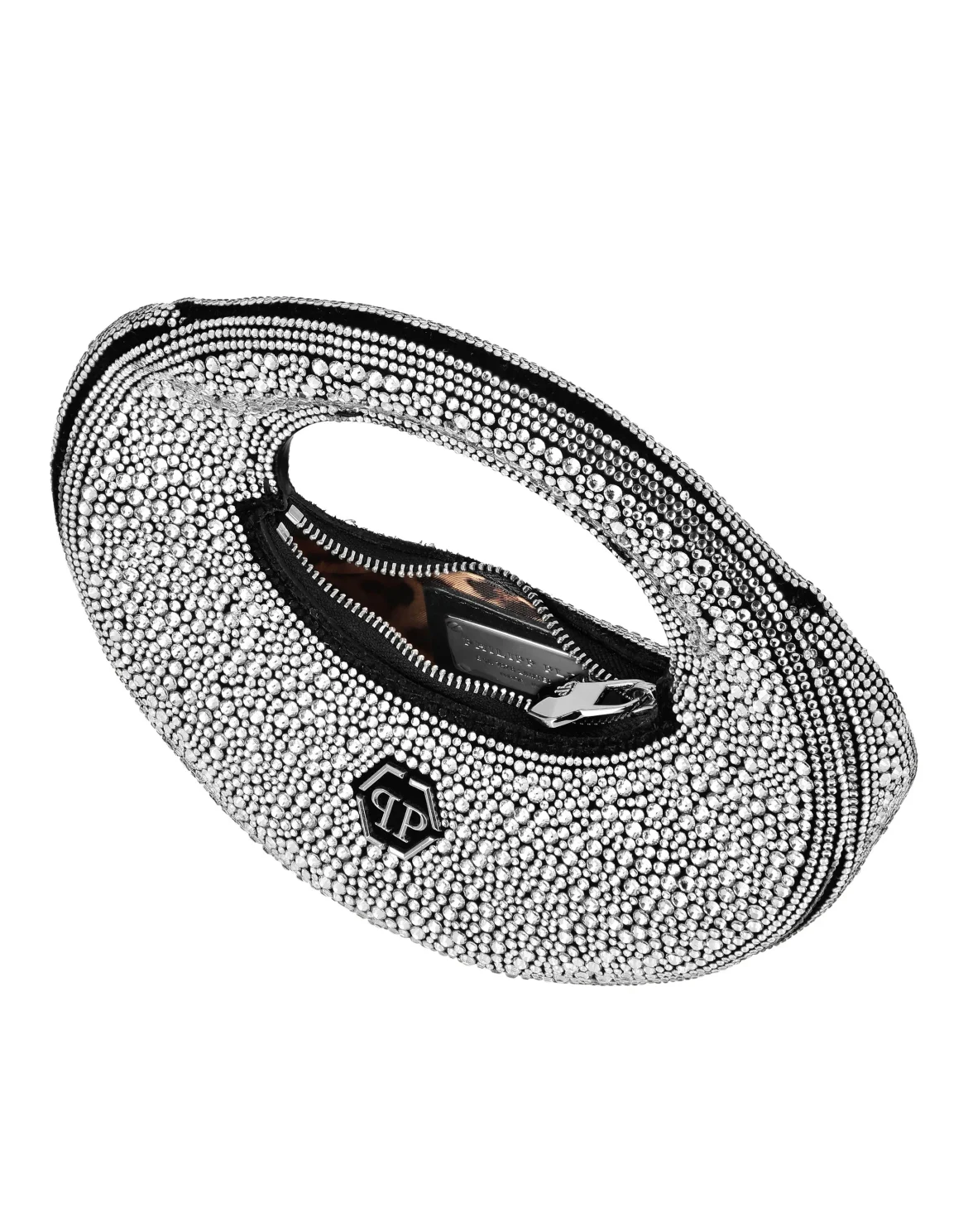 Suede Mini Handle Bag Strass, цвет: Черный