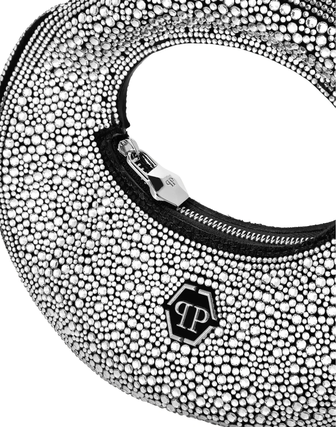 Suede Mini Handle Bag Strass, цвет: Черный