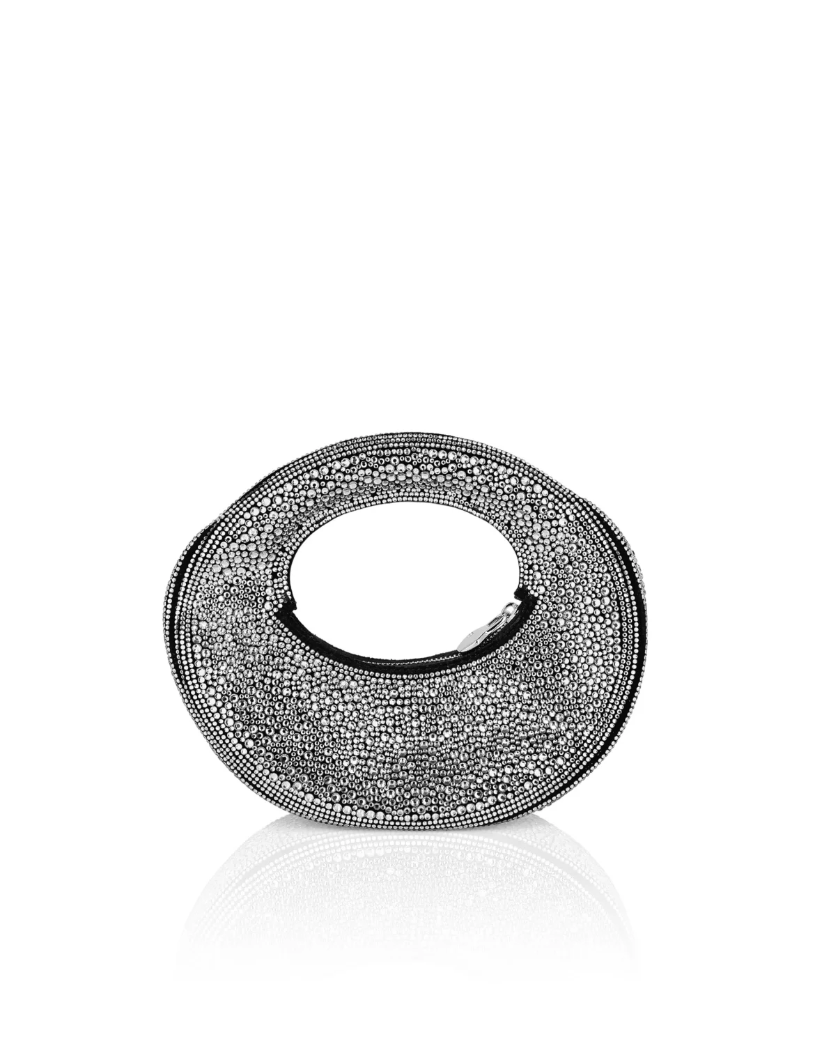 Suede Mini Handle Bag Strass, цвет: Черный