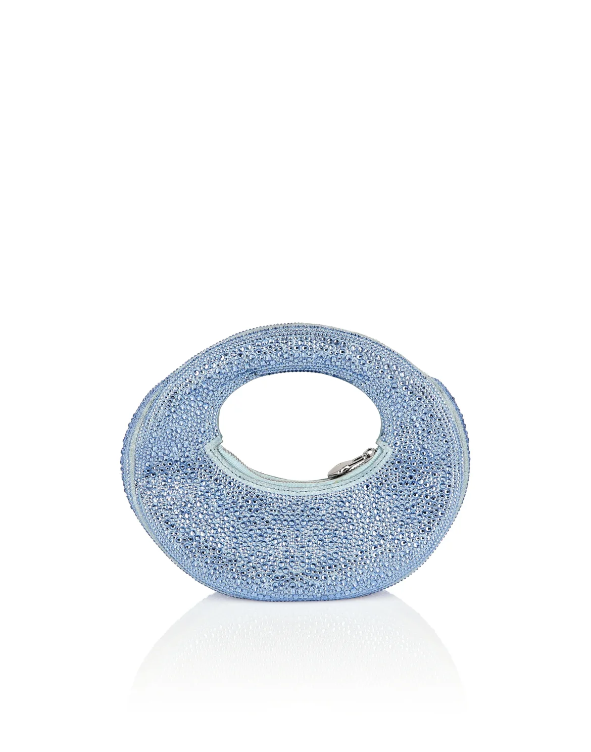 Suede Mini Handle Bag Strass, цвет: Голубой
