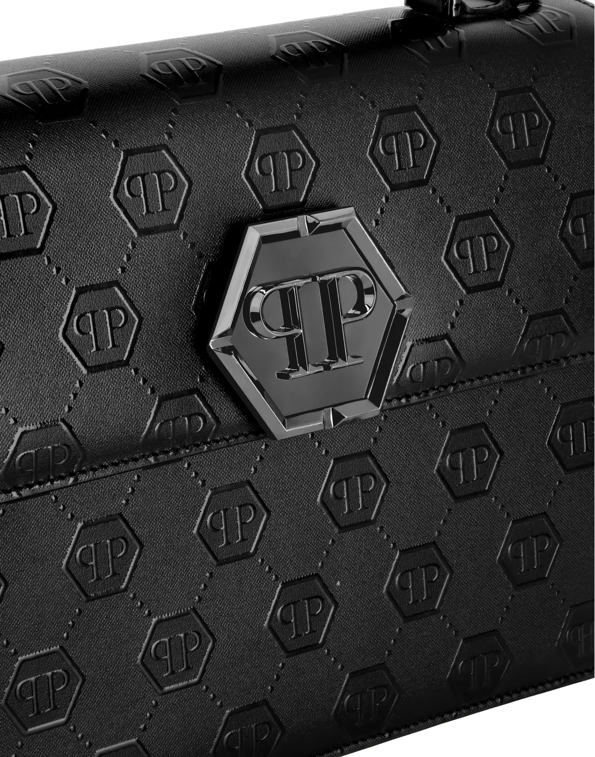 Small Handle Bag Superheroine MONOGRAM, цвет: Черный