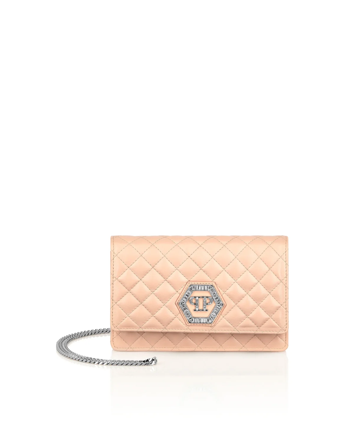 Nappa Leather Mini Shoulder Matelasse, цвет: Розовый