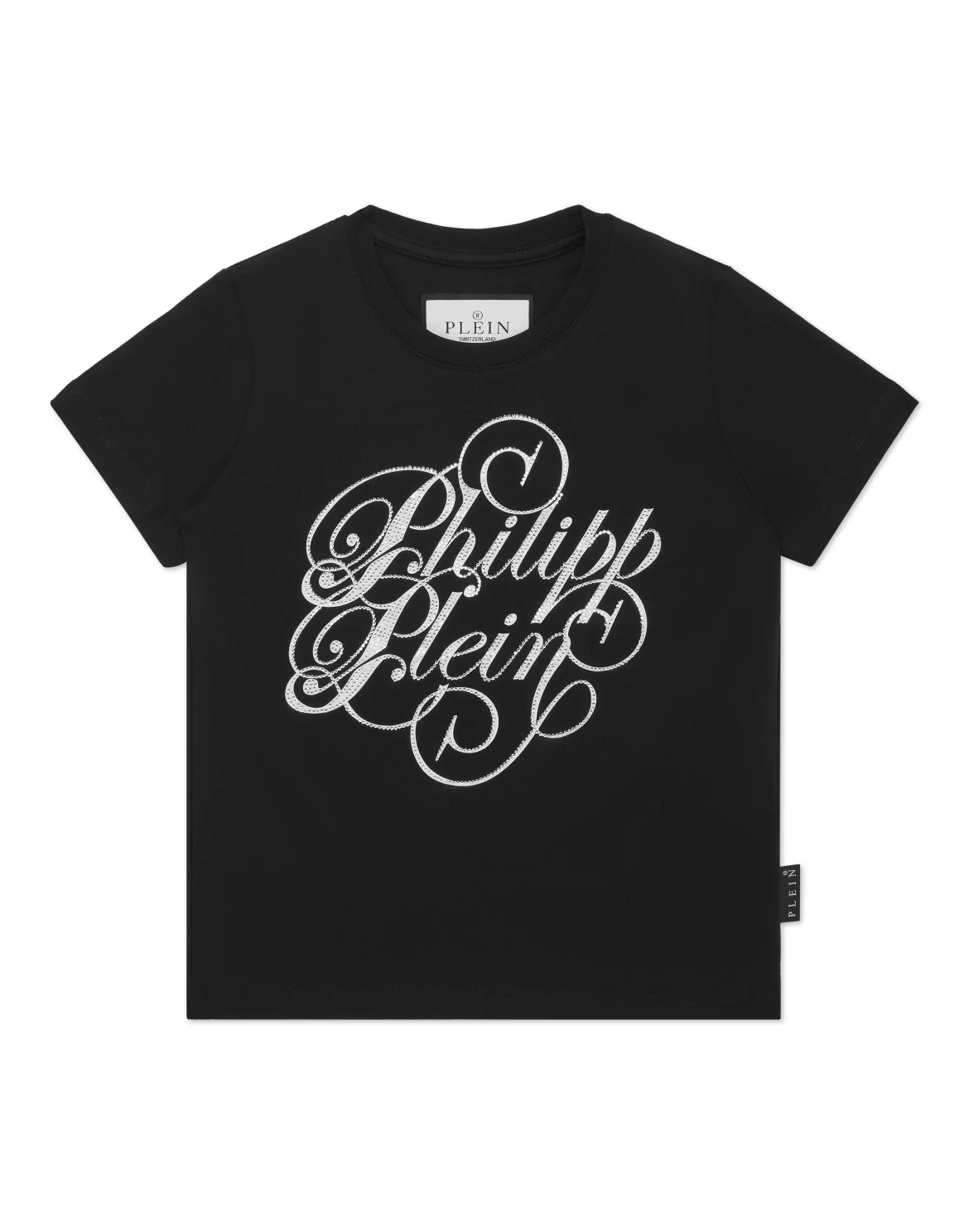 T-shirt Round Neck SS Coursive, цвет: Черный