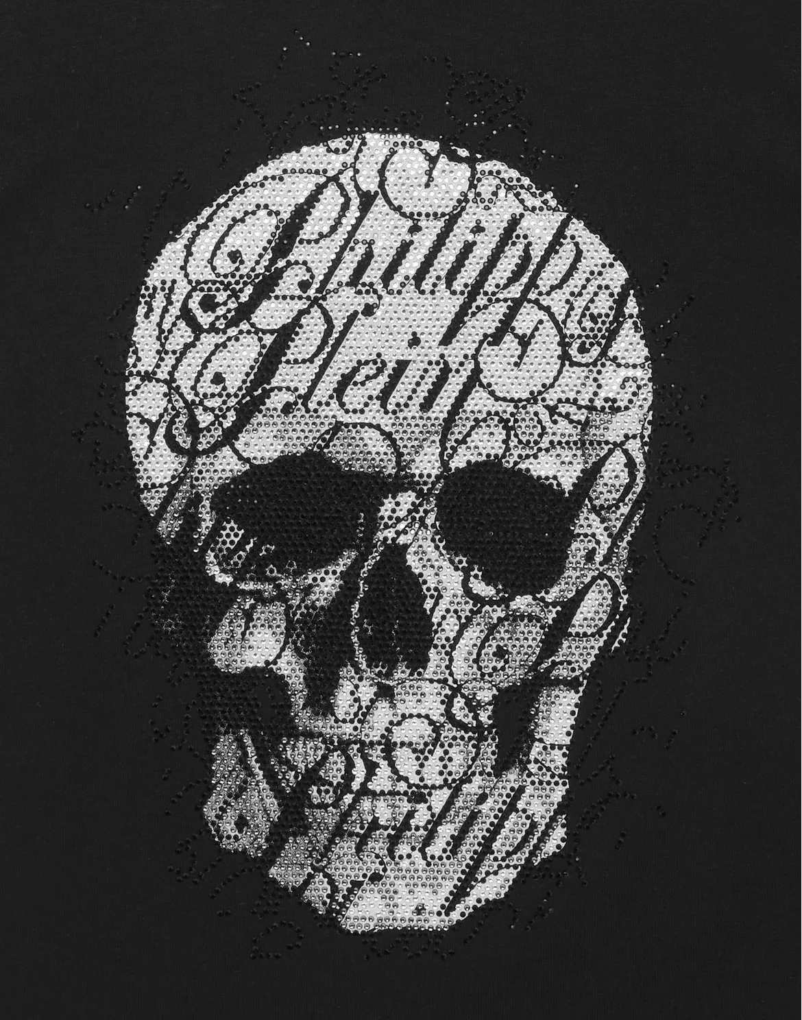 T-shirt Round Neck SS Coursive Skull, цвет: Черный
