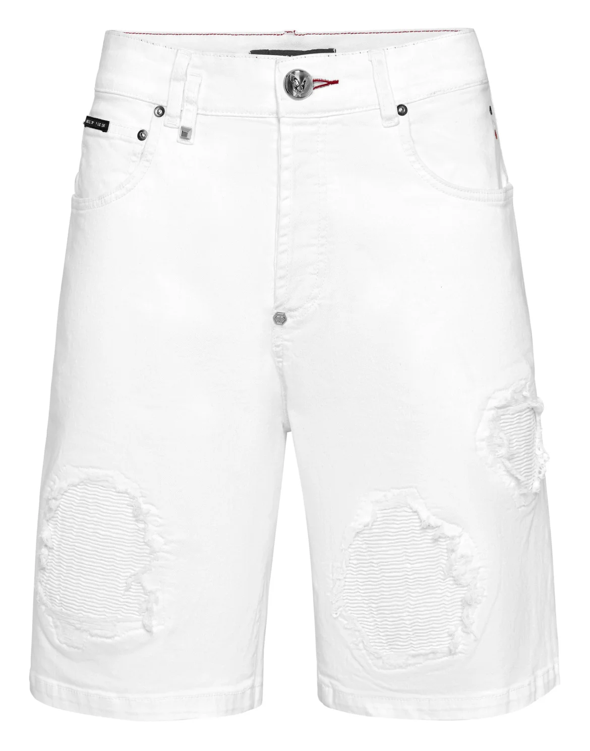 Denim Shorts Formentera Skull, цвет: Белый