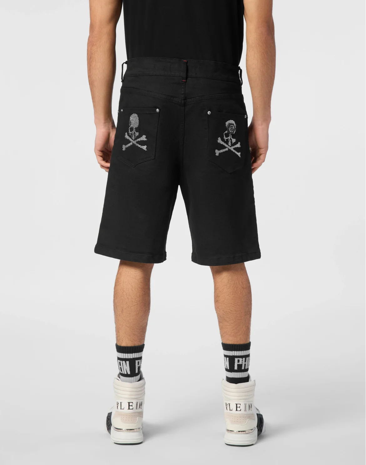 Denim Shorts Formentera Skull, цвет: Черный