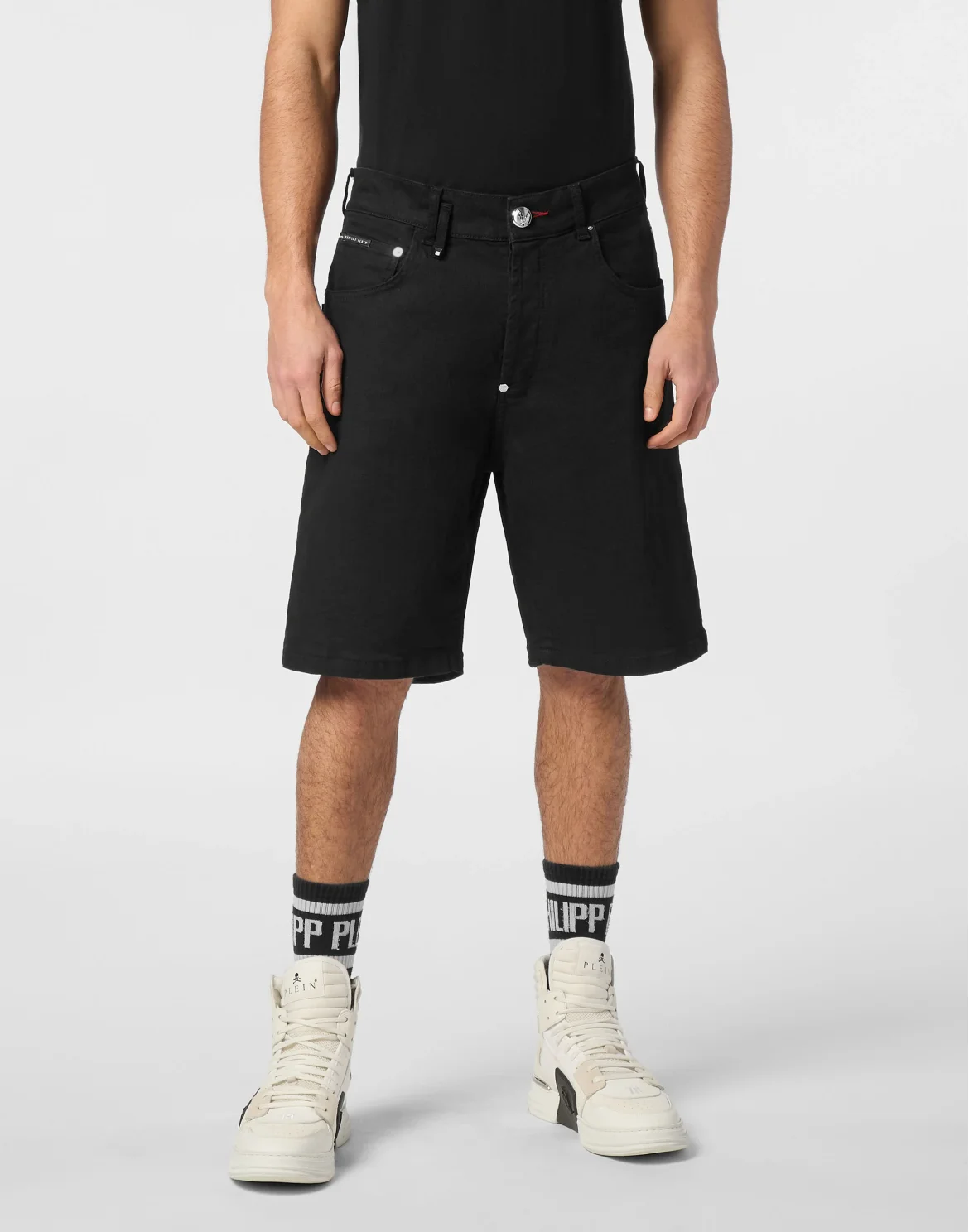 Denim Shorts Formentera Skull, цвет: Черный