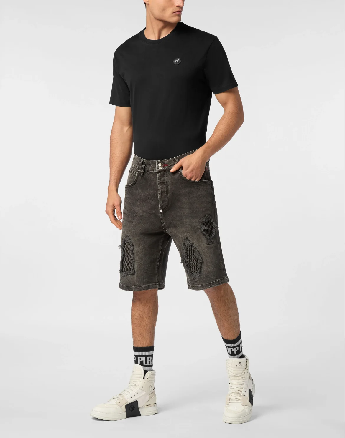 Denim Shorts Formentera Distressed, цвет: Серый