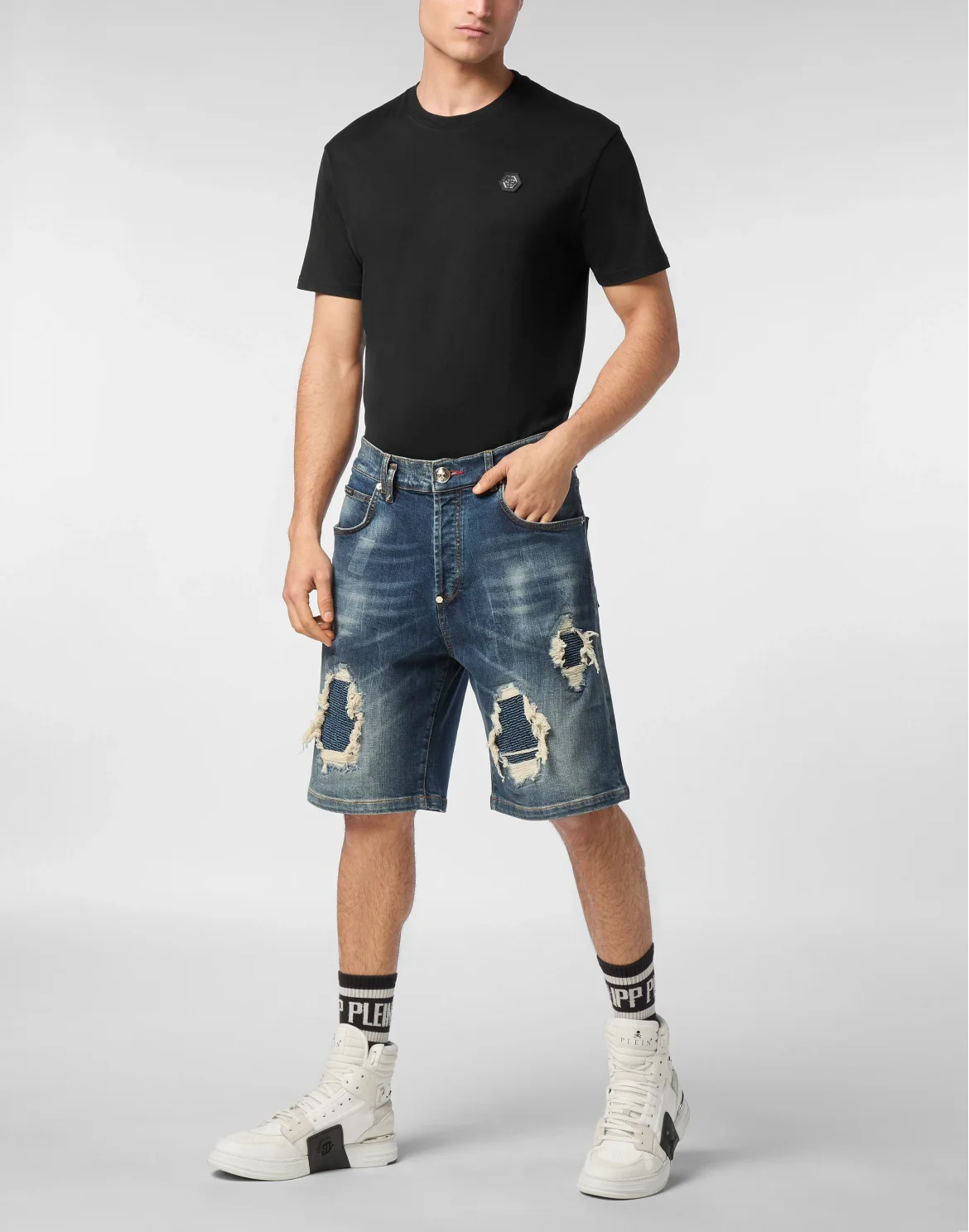 Denim Shorts Formentera Distressed, цвет: Синий